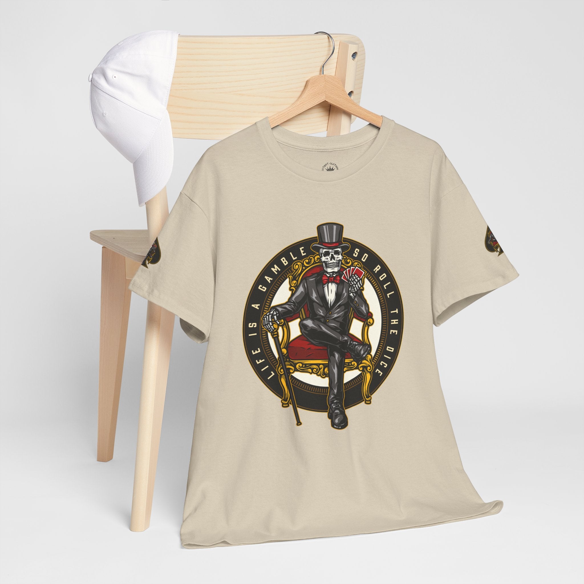 Life Is A Gamble - Top Hat Skeleton T-Shirt