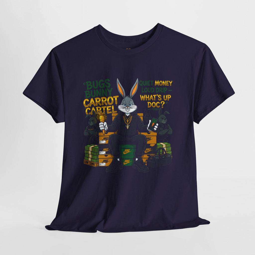 Bunny Carrot Cartel Graphic Tee – "What's Up Doc?" Money Heist Style T-Shirt