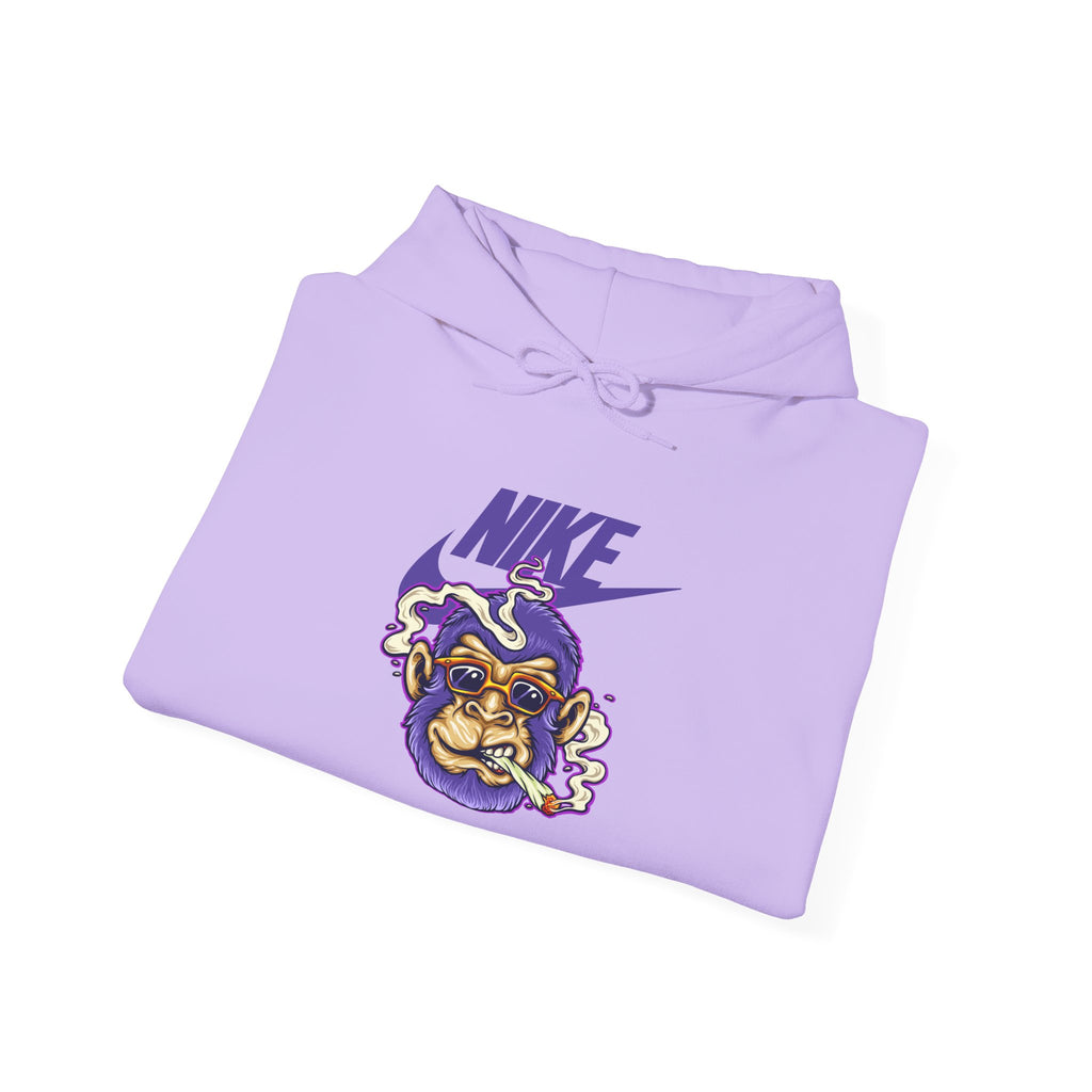 Retro Smoking Ape Nike Logo Hoodie | Streetwear Pullover