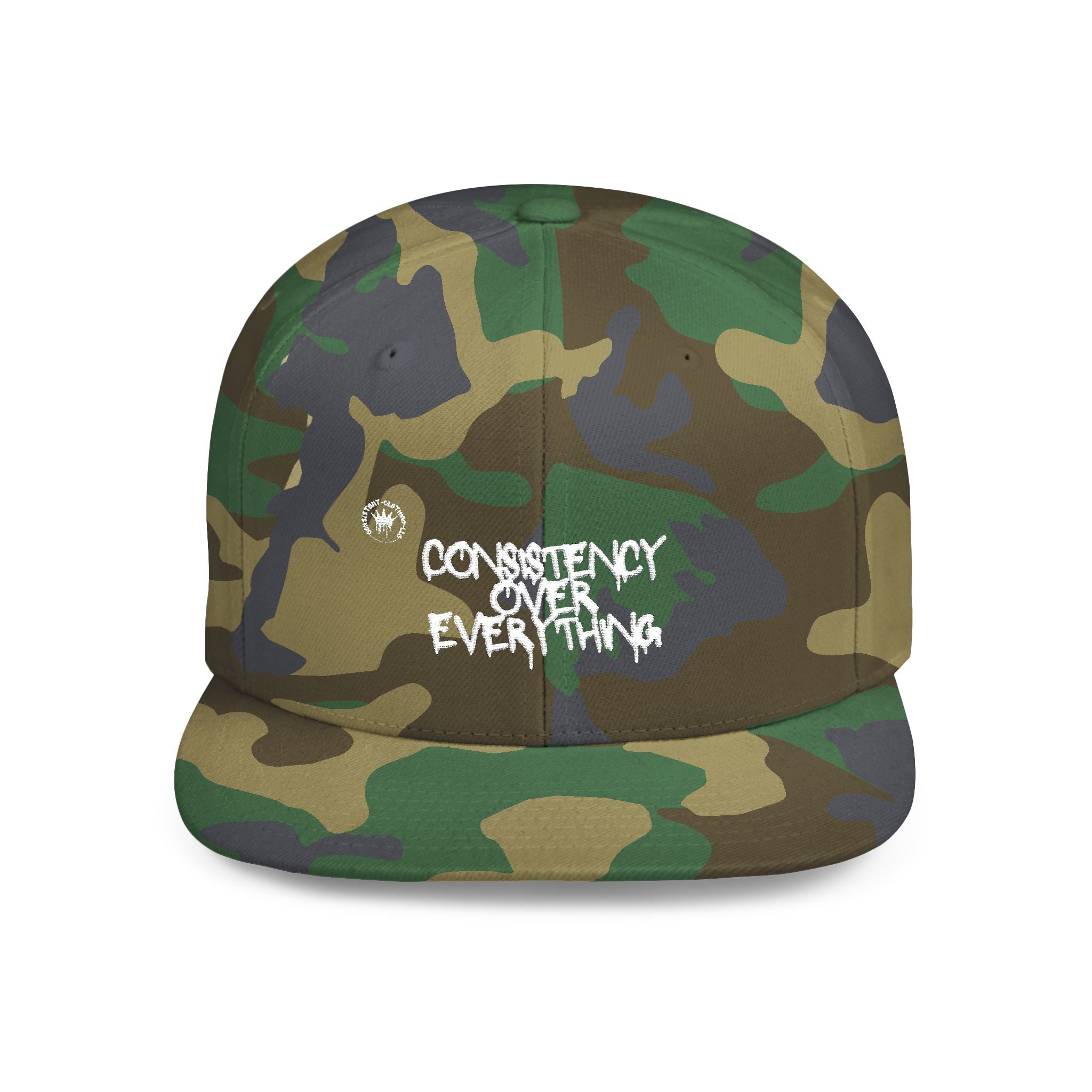 "Consistency Over Everything" Flat Bill Cap