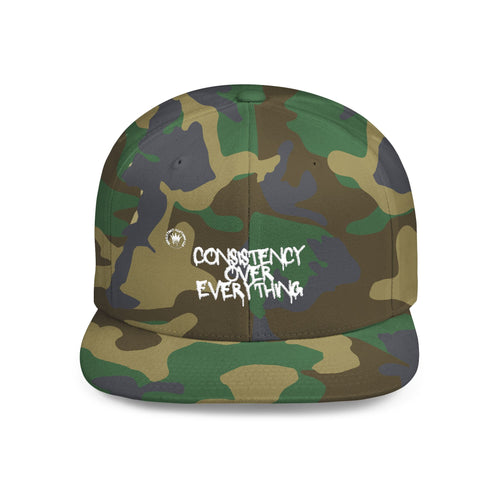 "Consistency Over Everything" Flat Bill Cap