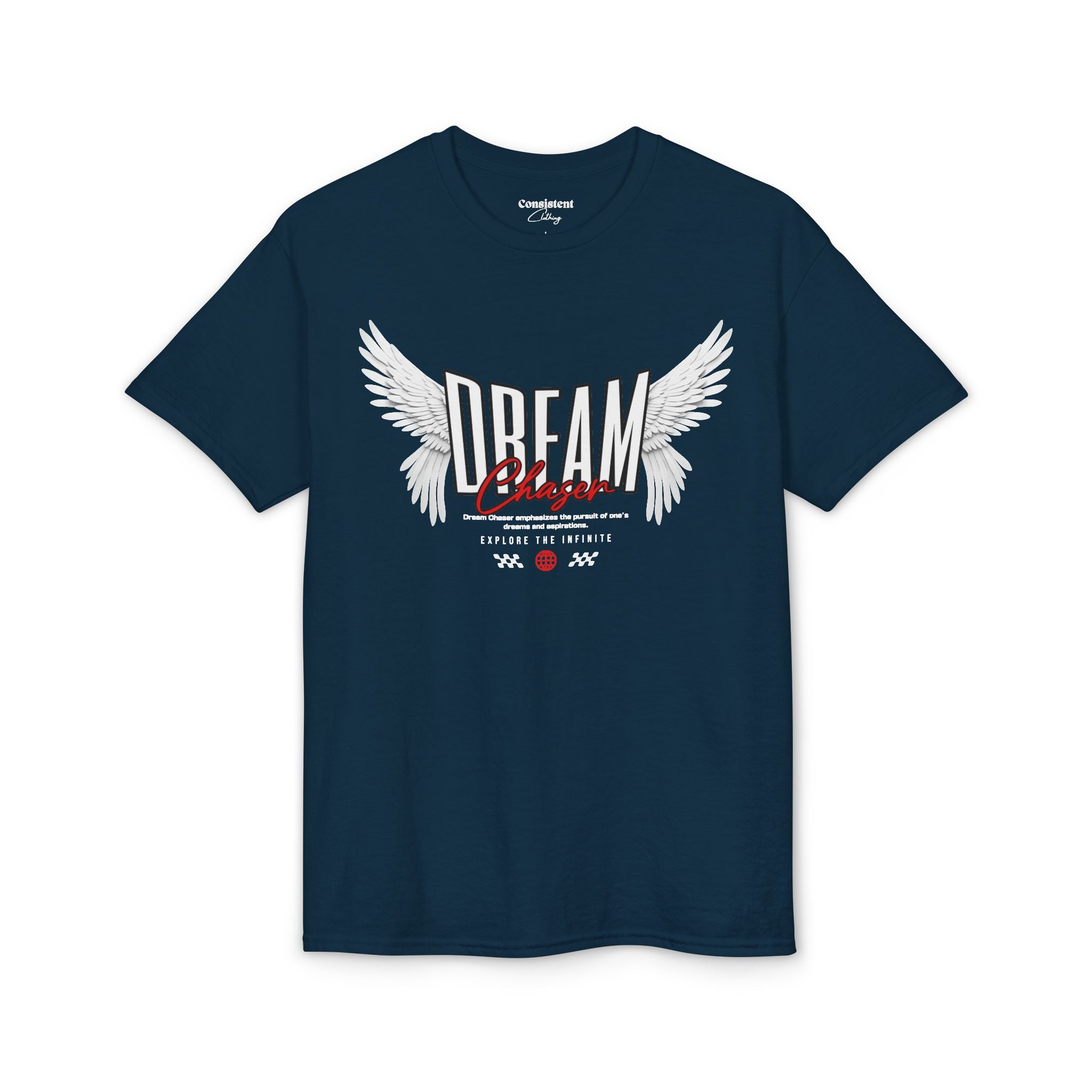 Dream Chaser T-Shirt — Angel Wings Motivational Graphic Tee