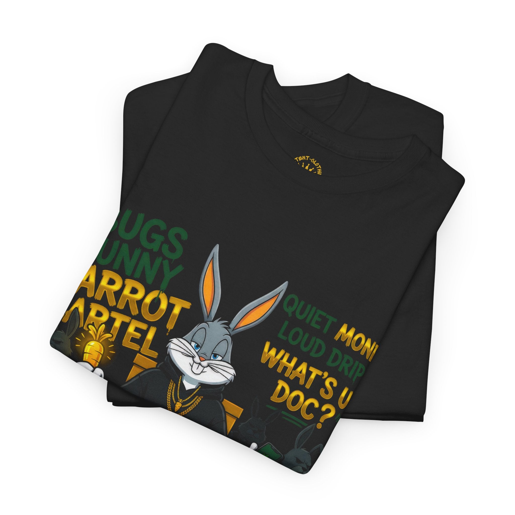 Bunny Carrot Cartel Graphic Tee – "What's Up Doc?" Money Heist Style T-Shirt