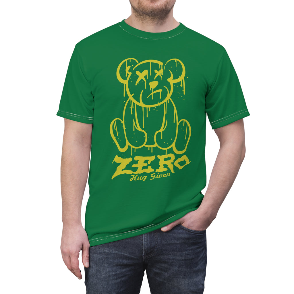 Zero Hug Given Tee — Grunge Drip Bear Graphic T-Shirt