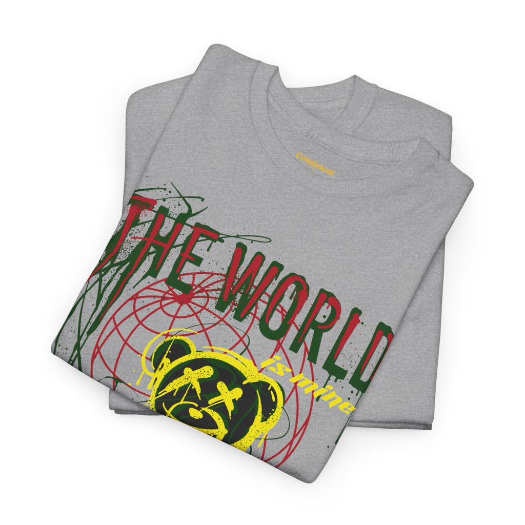 The World Is Mine Teddy Tee — Grunge Teddy Bear Graphic T-Shirt