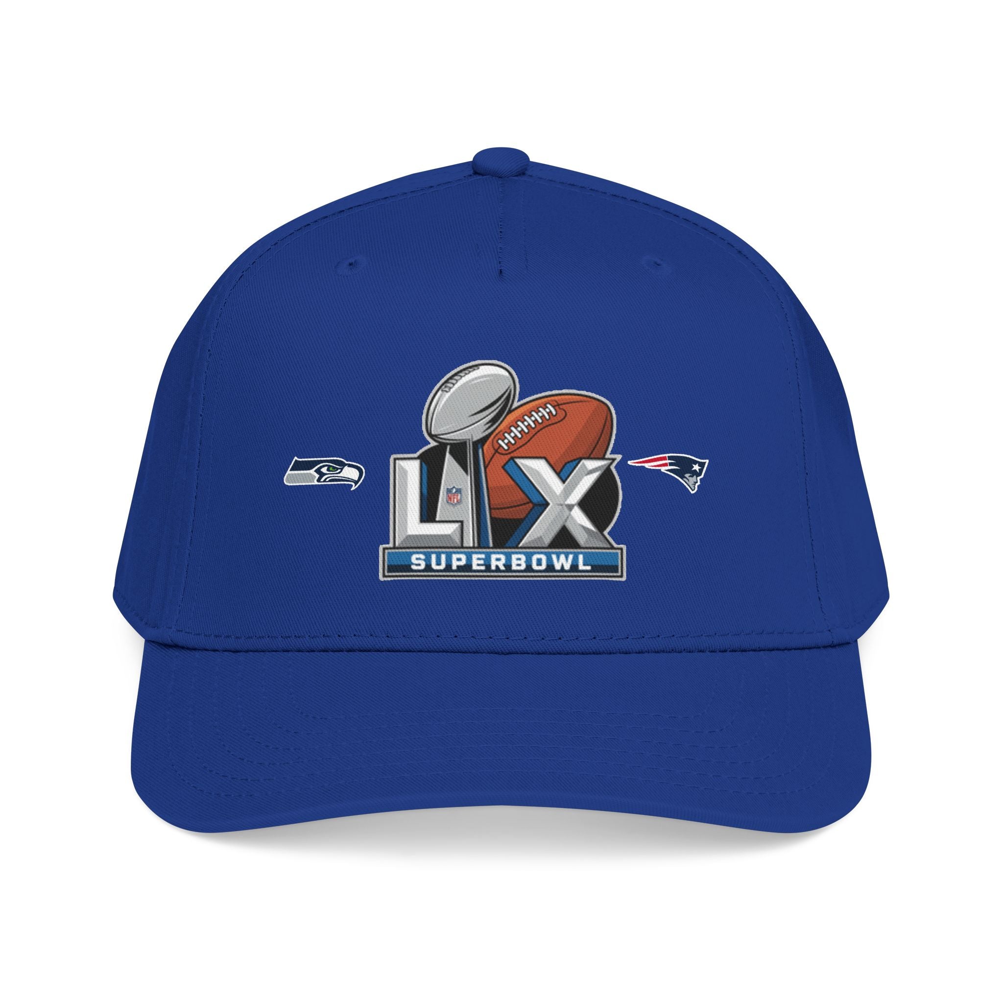 Super Bowl LX Football Logo Mid Profile Baseball Cap | Team Patch