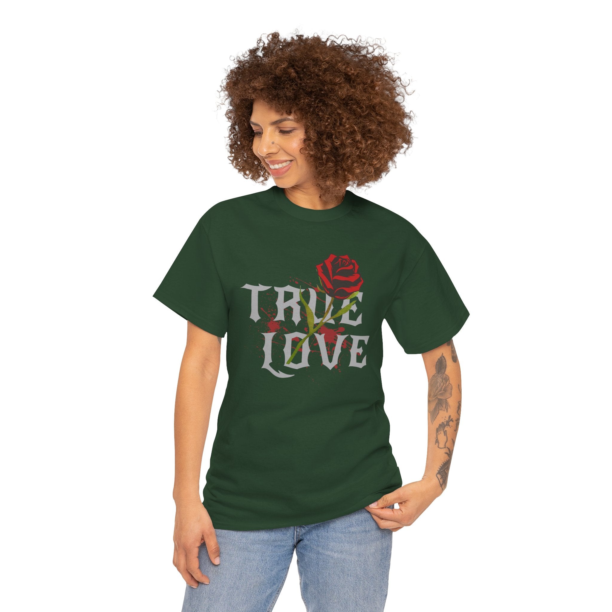 True Love Rose T-Shirt — Gothic Romance Graphic Tee