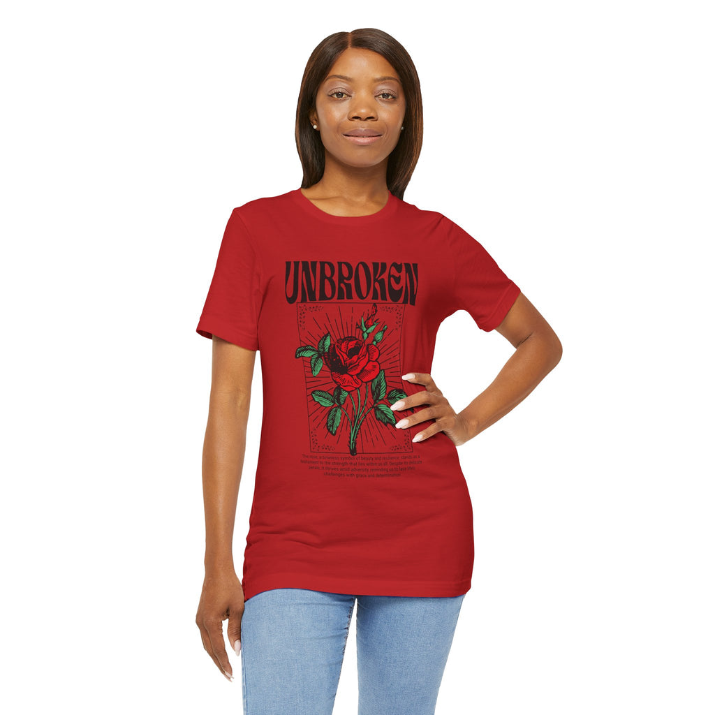 Unbroken Rose T-Shirt — Vintage Red Rose Graphic Tee