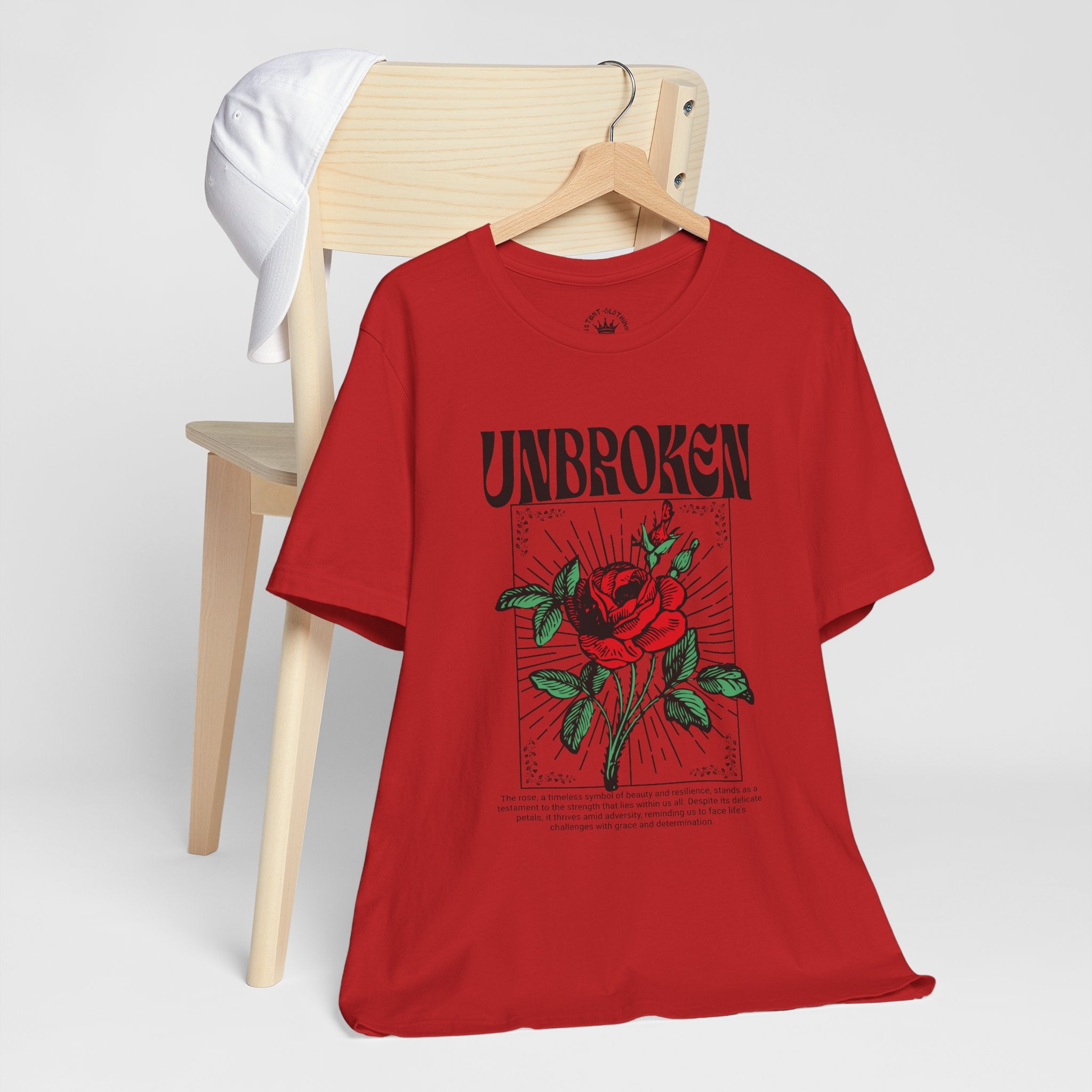 Unbroken Rose T-Shirt — Vintage Red Rose Graphic Tee