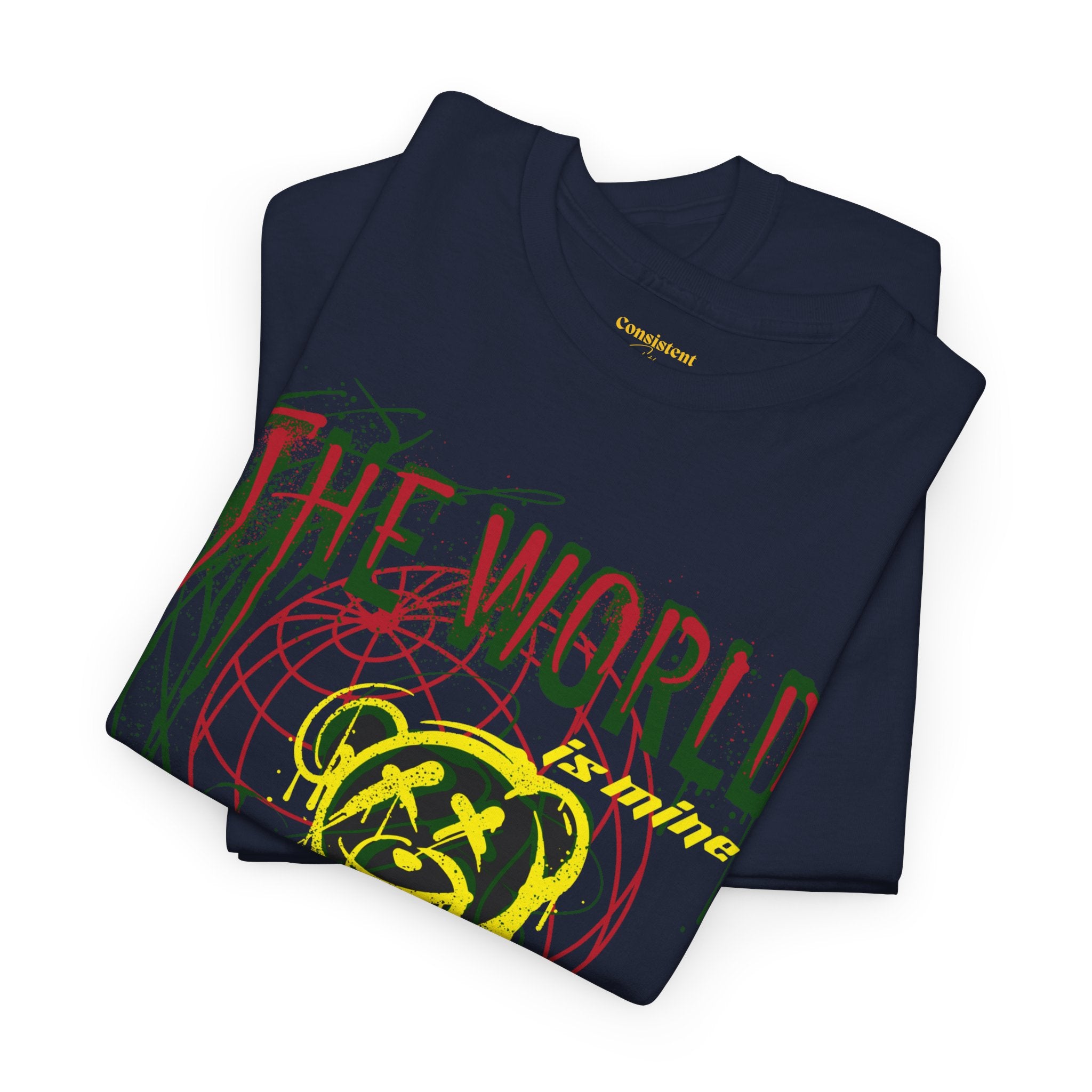 The World Is Mine Teddy Tee — Grunge Teddy Bear Graphic T-Shirt