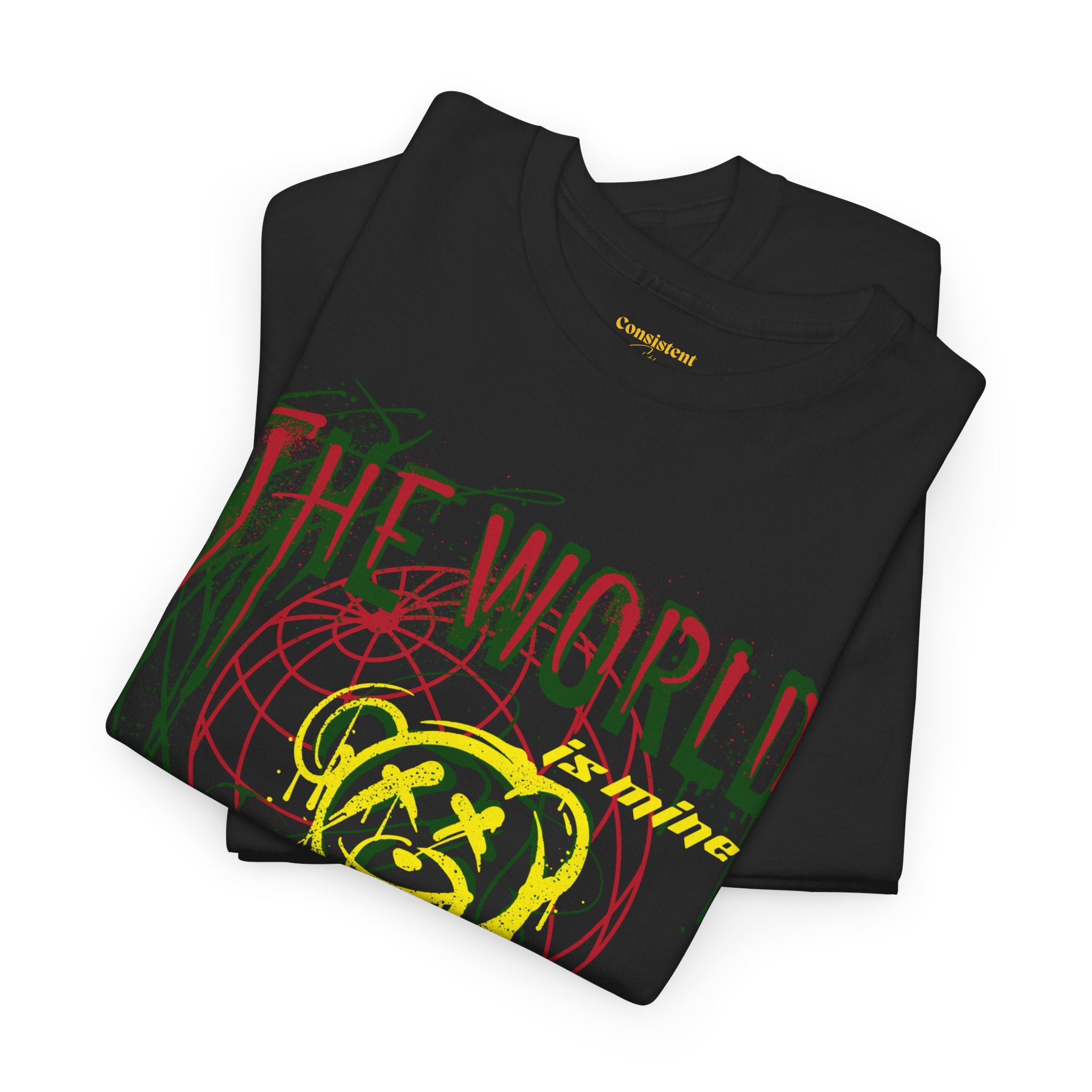 The World Is Mine Teddy Tee — Grunge Teddy Bear Graphic T-Shirt
