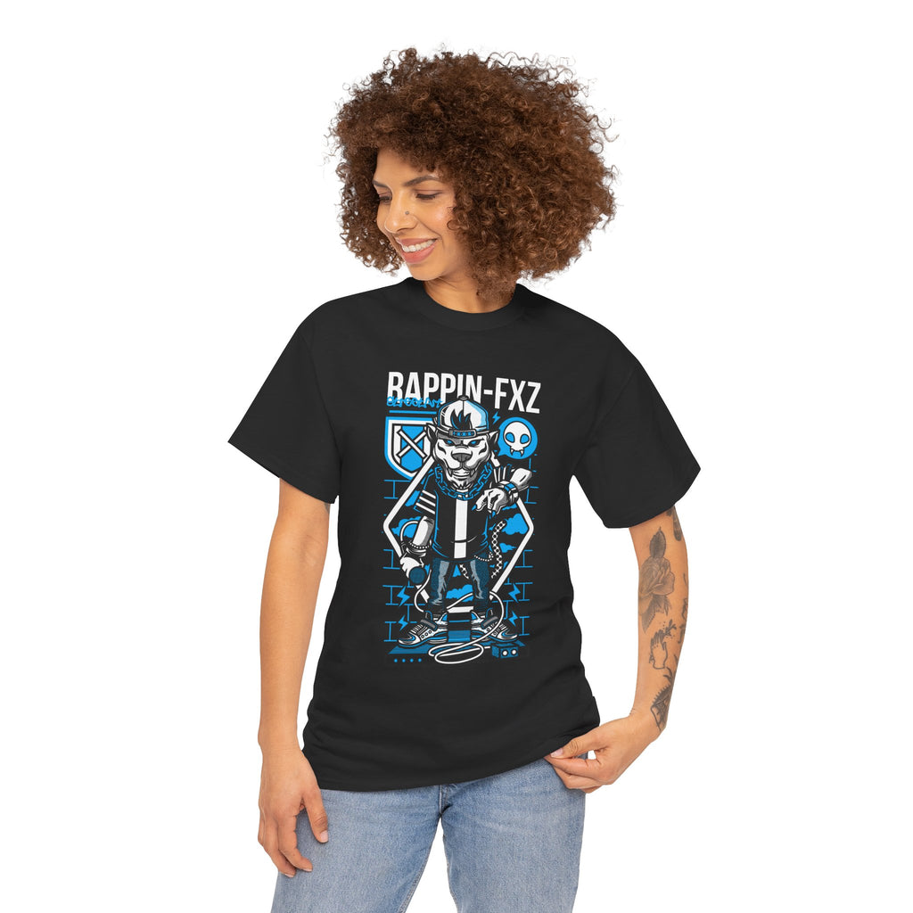 Rappin-FXZ Graphic Tee — Retro Cyberpunk DJ Skull T-Shirt