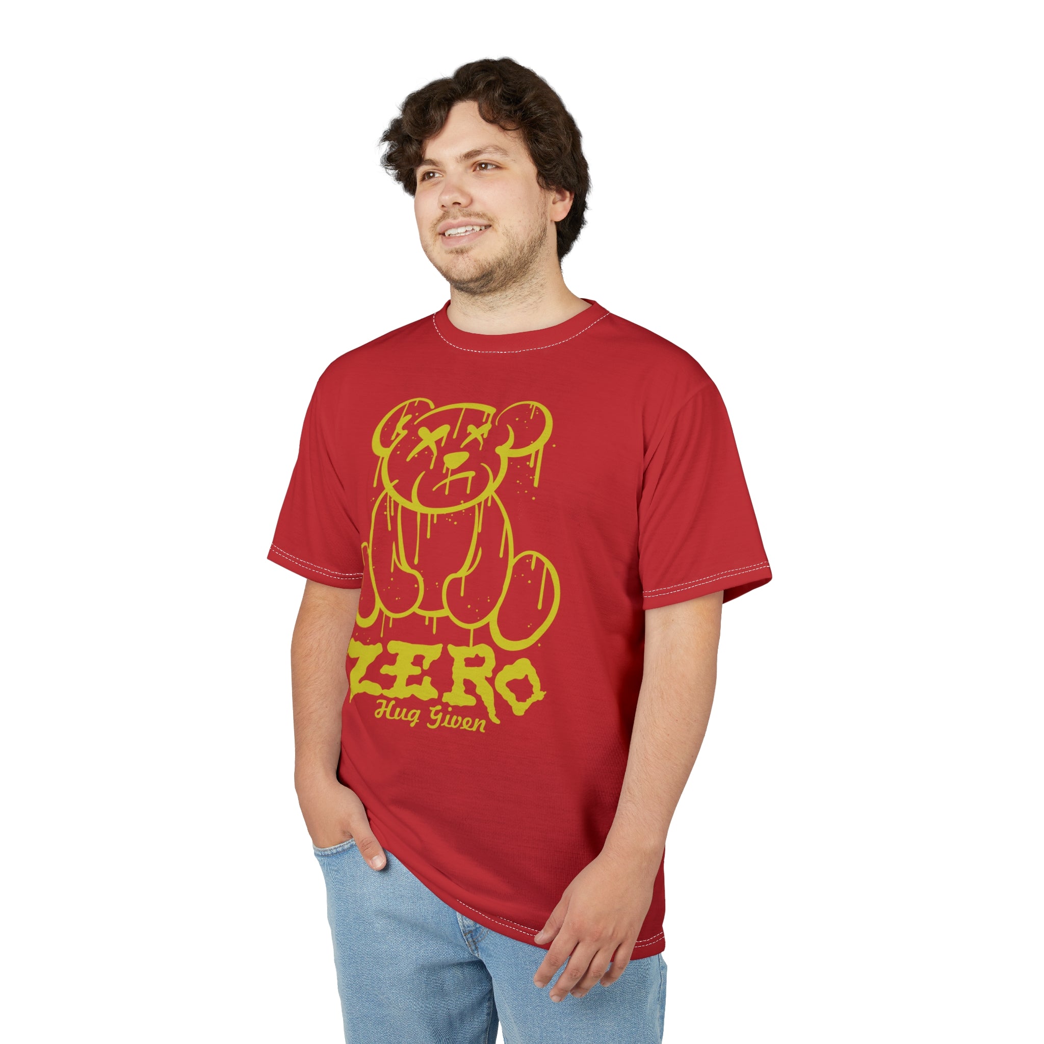Zero Hug Given Tee — Grunge Dripping Teddy Graphic Shirt
