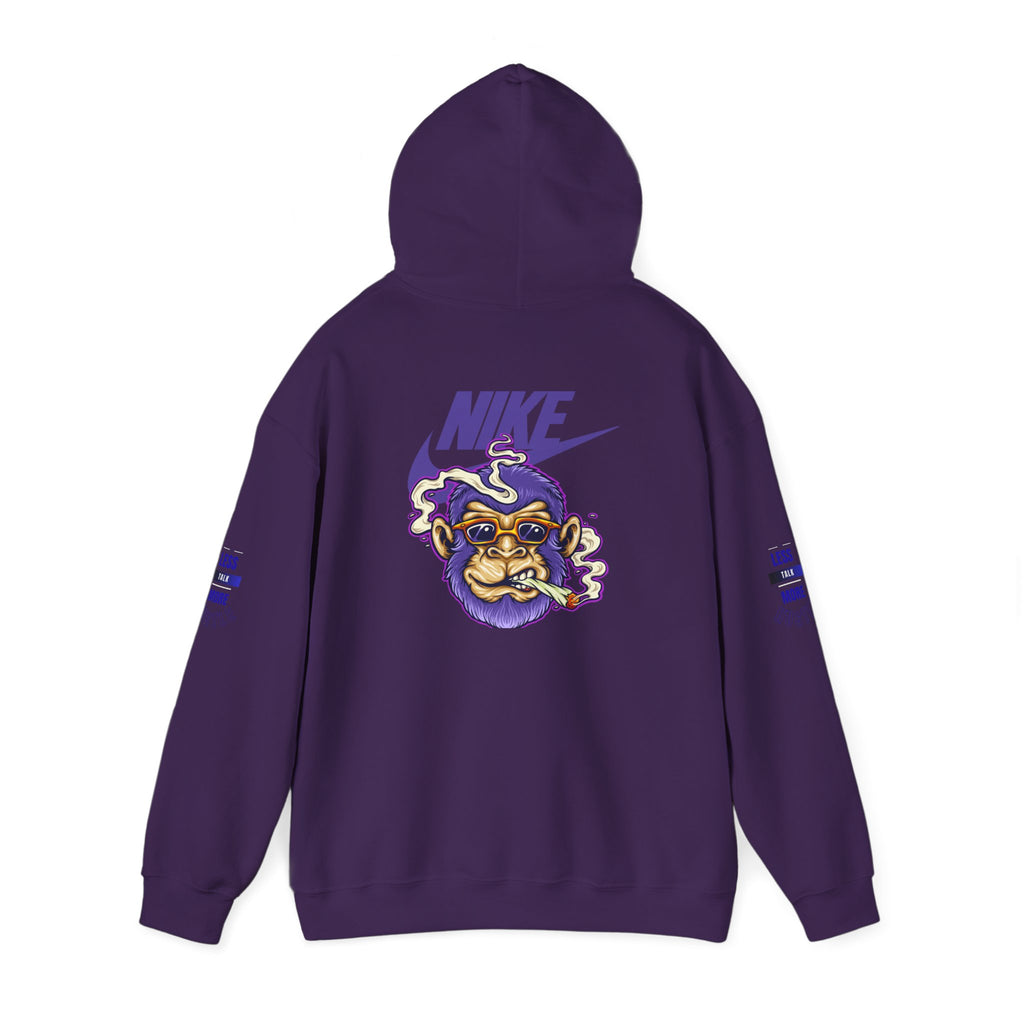 Retro Smoking Ape Nike Logo Hoodie | Streetwear Pullover