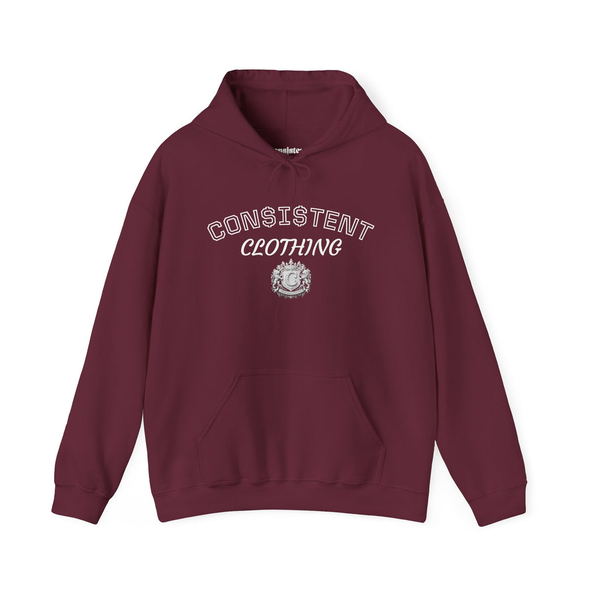 Consistent Clothing Crest Hoodie — Vintage Collegiate Logo Pullover