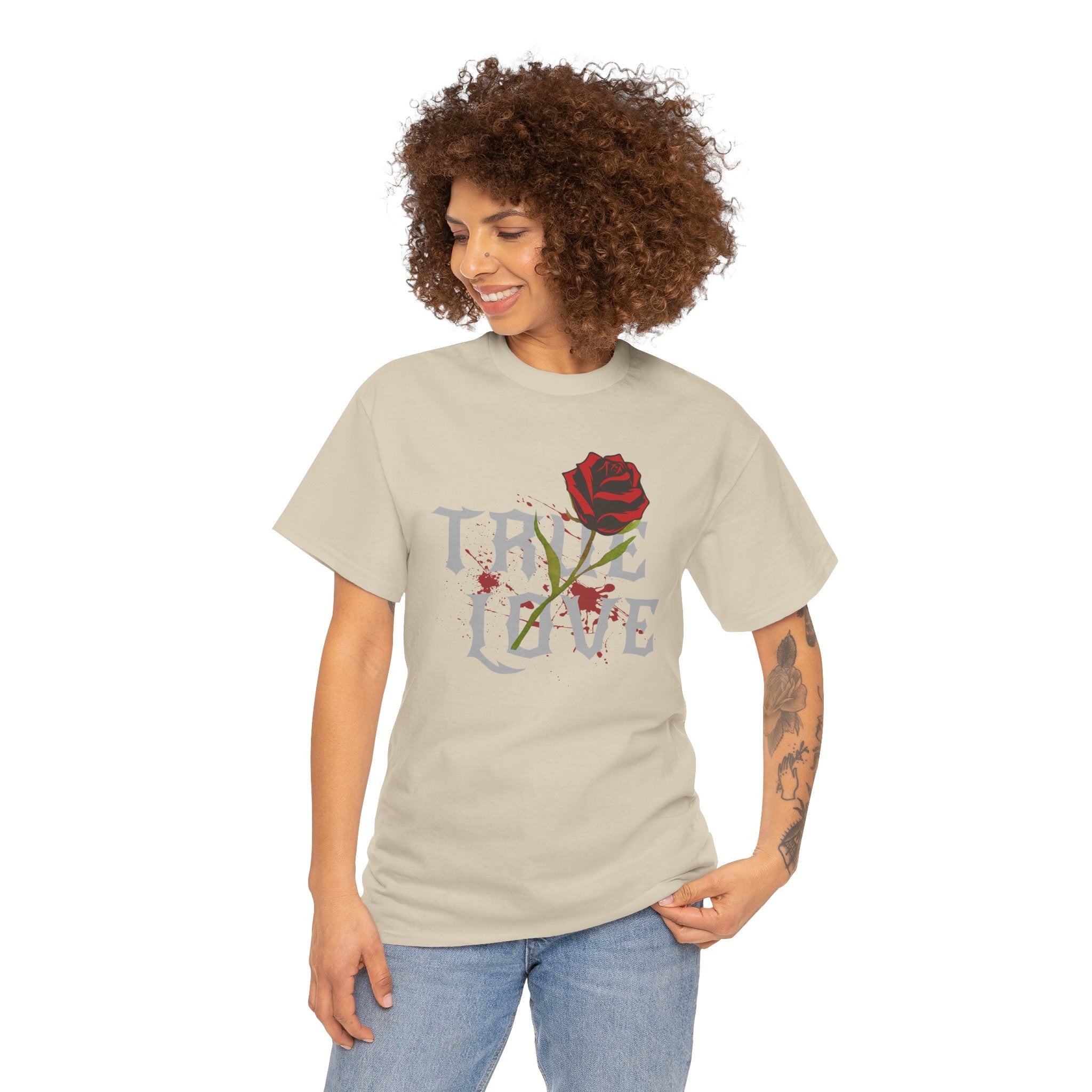 True Love Rose T-Shirt — Gothic Romance Graphic Tee