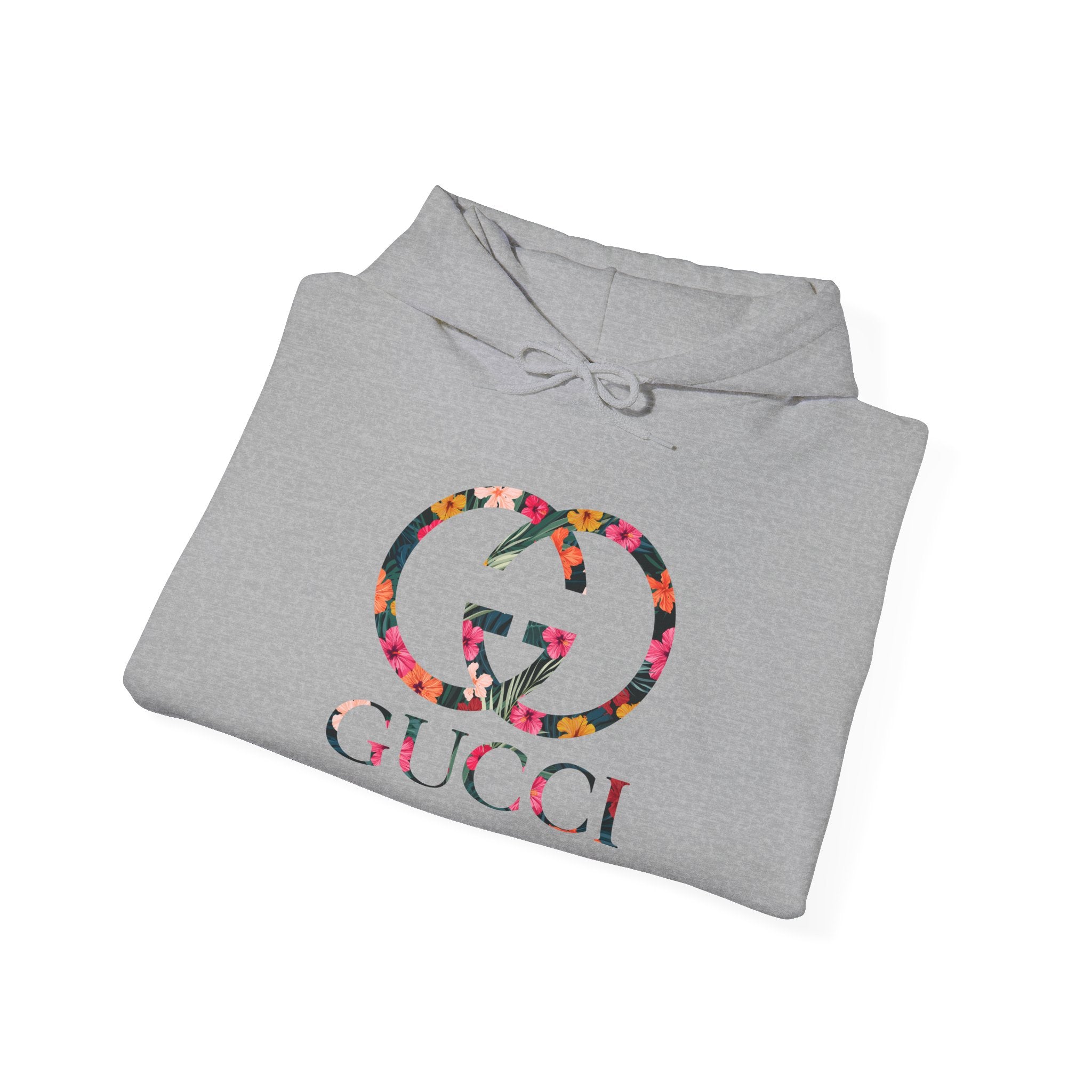 Floral Logo Gucci Hoodie | White Pullover Sweatshirt