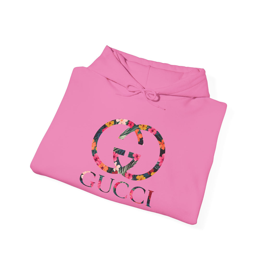 Floral Logo Gucci Hoodie | White Pullover Sweatshirt