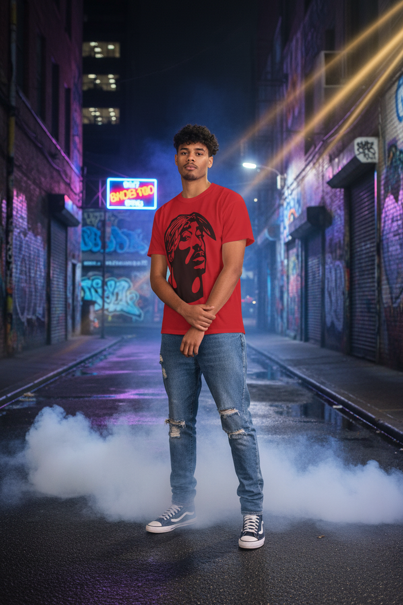 Bold Rap Legend Portrait T-Shirt