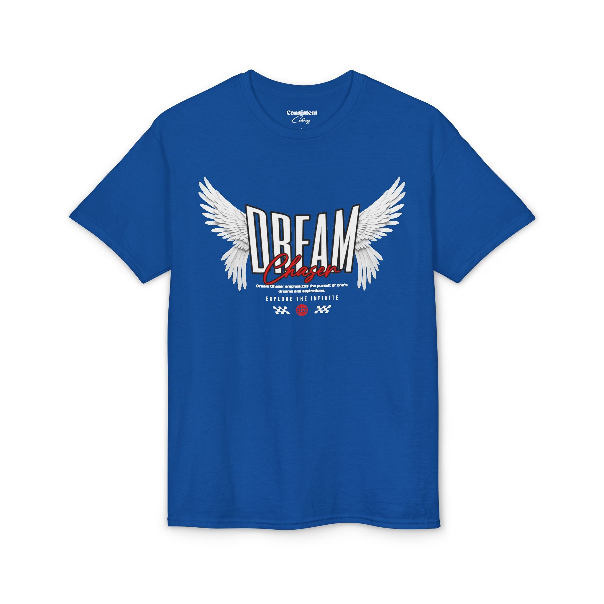 Dream Chaser T-Shirt — Angel Wings Motivational Graphic Tee