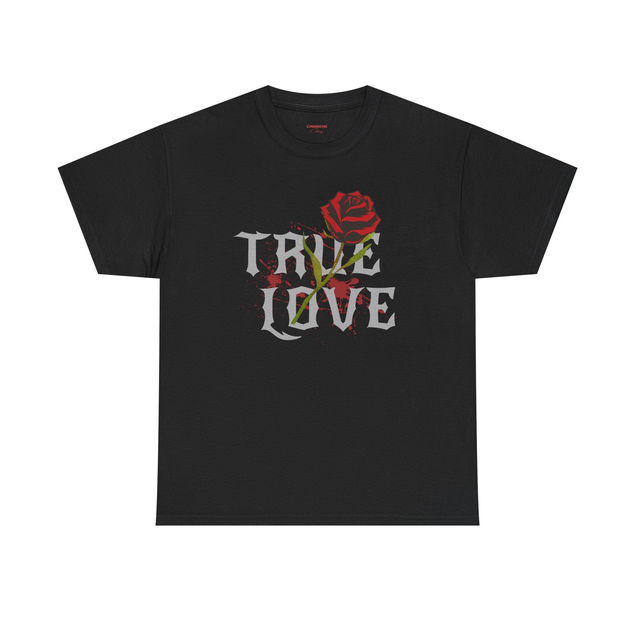 True Love Rose T-Shirt — Gothic Romance Graphic Tee