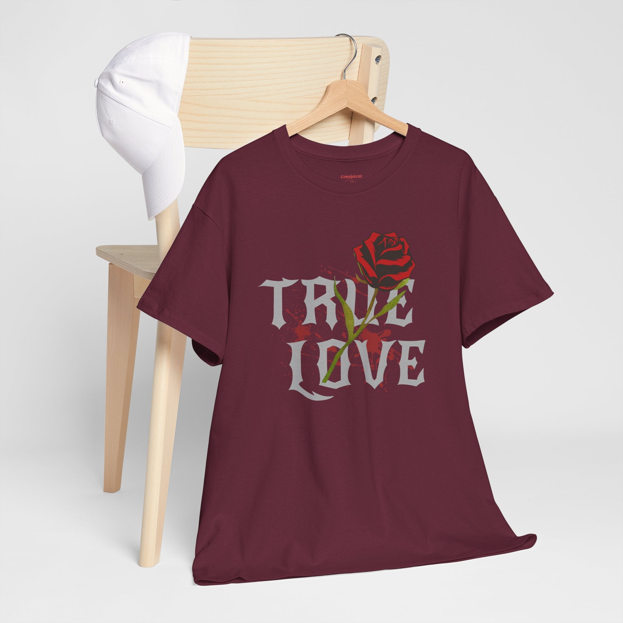 True Love Rose T-Shirt — Gothic Romance Graphic Tee