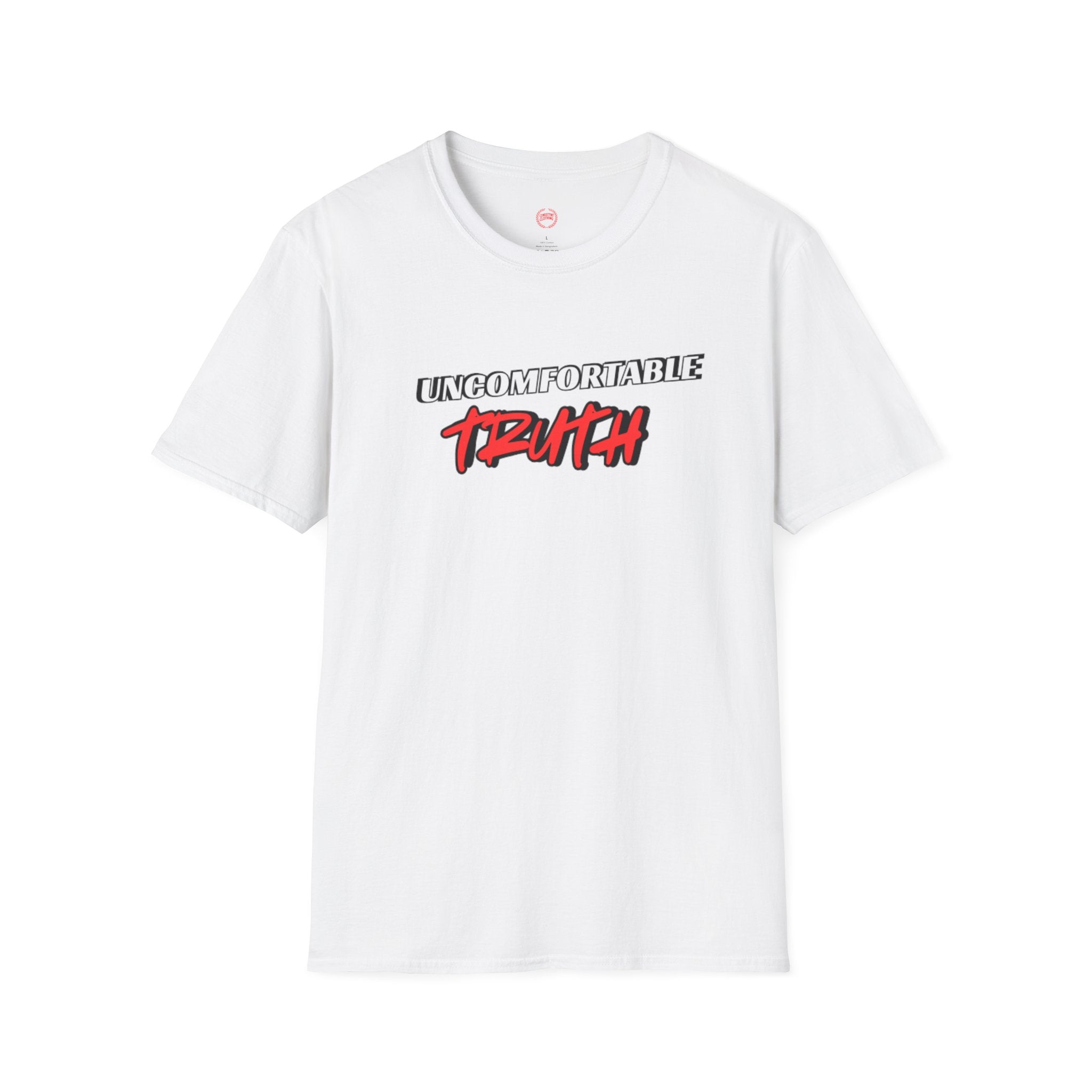 Unisex Softstyle T-Shirt with 'Uncomfortable Truth' Design