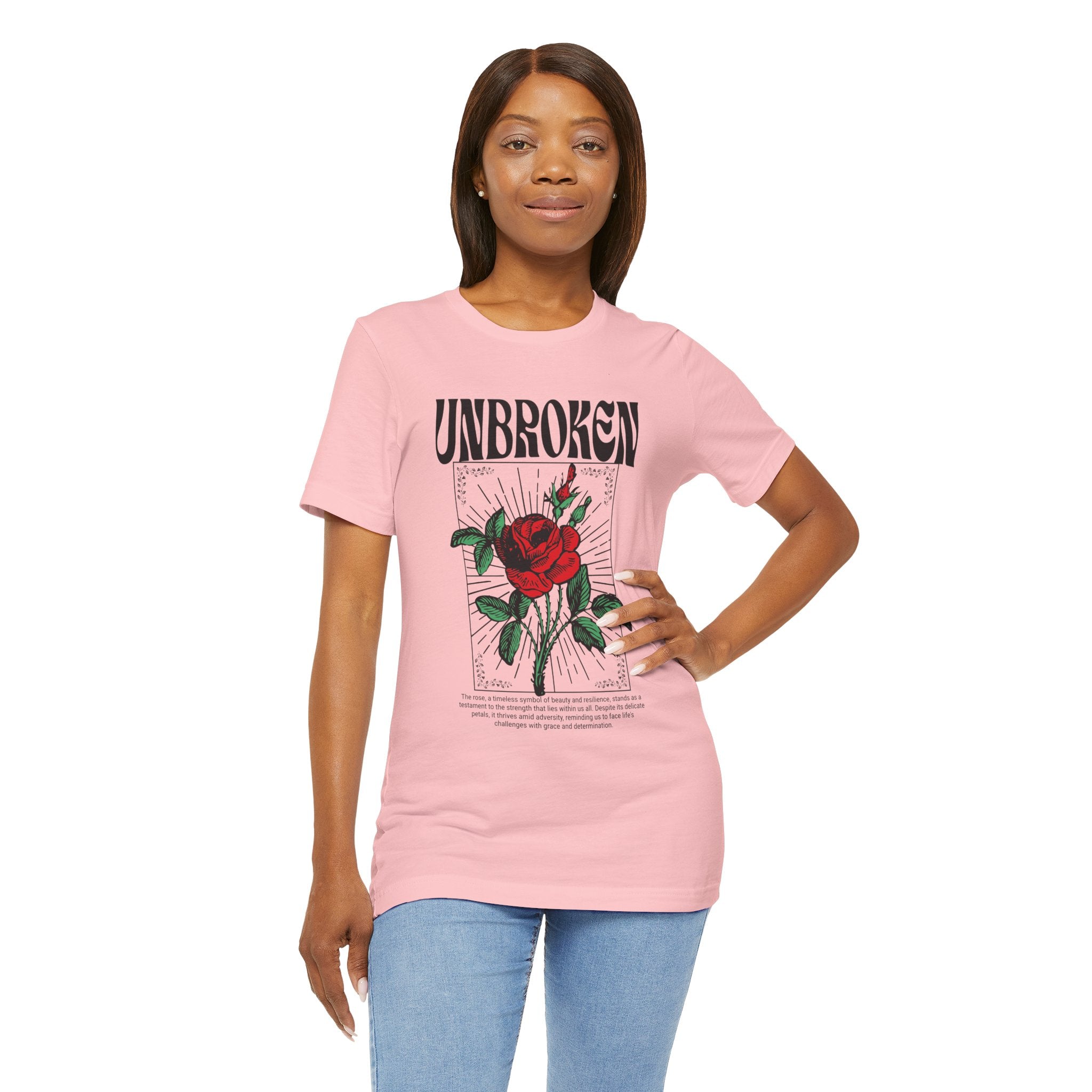 Unbroken Rose T-Shirt — Vintage Red Rose Graphic Tee