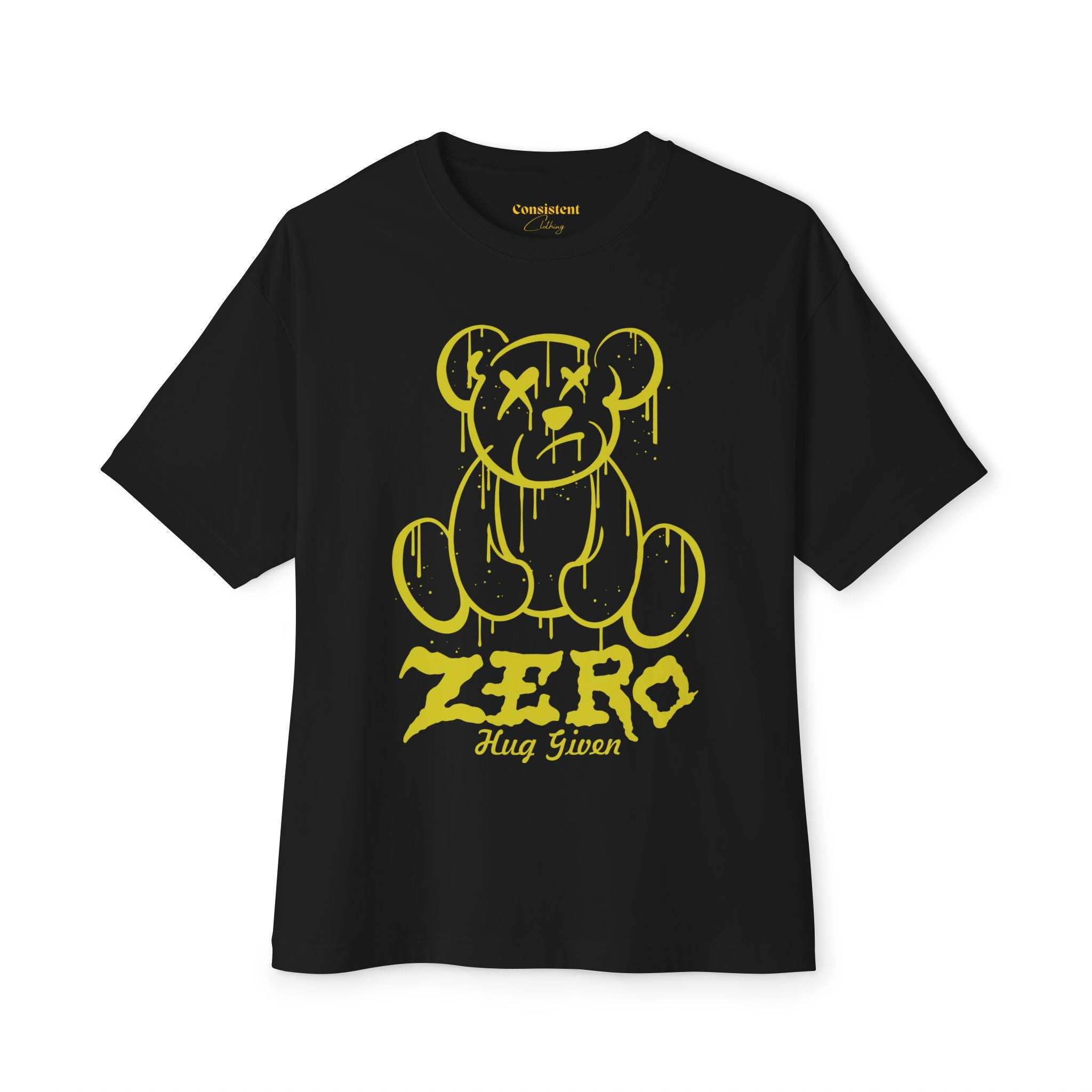 Graphic Tee — Drip Teddy 'ZERO Hug Given' Streetwear Shirt
