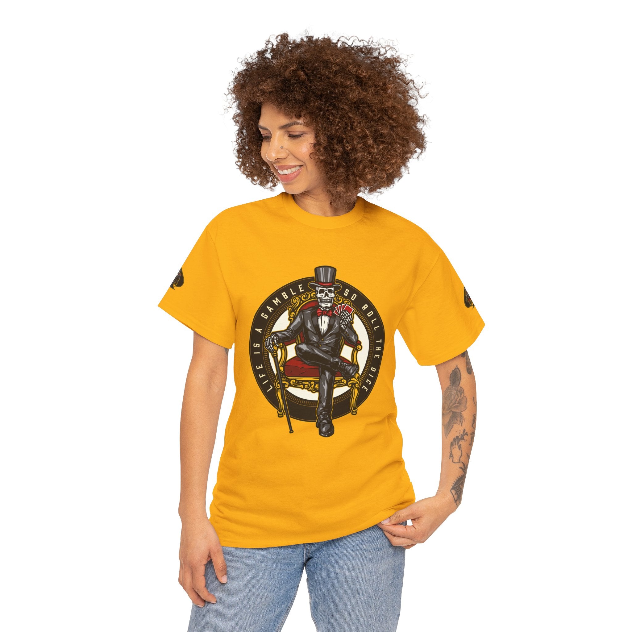 Life Is A Gamble - Top Hat Skeleton T-Shirt
