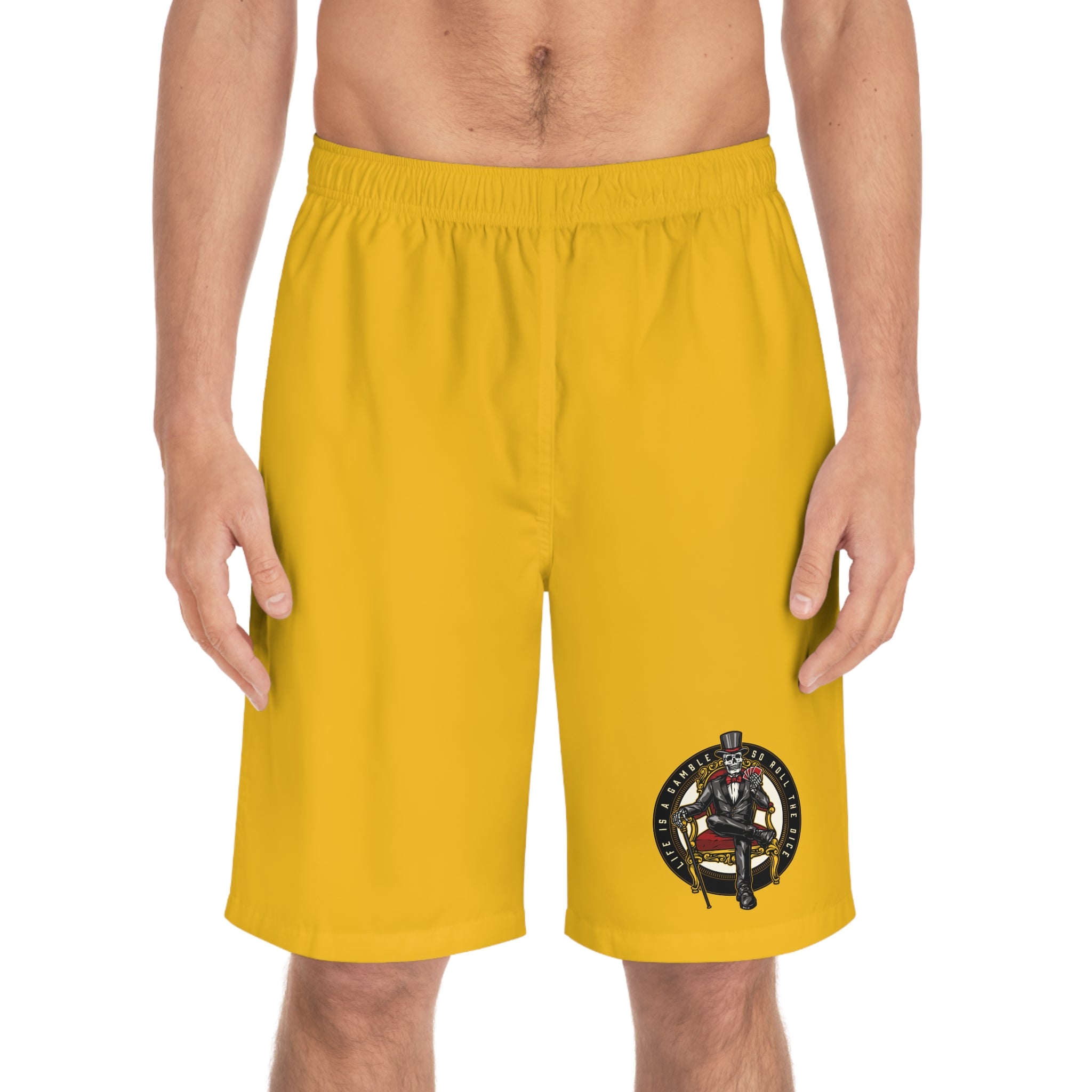Ace of Spades Men’s Board Shorts - Yellow