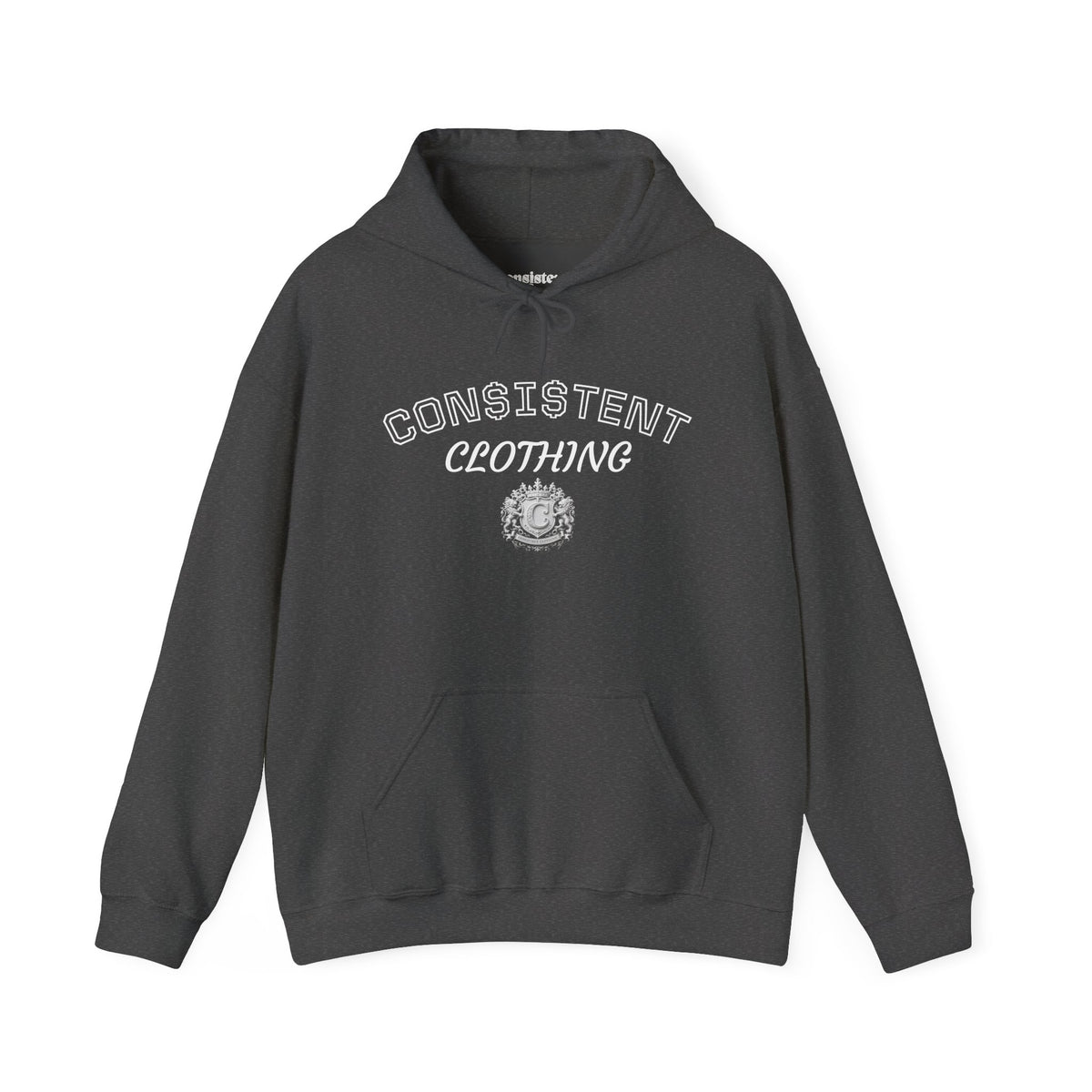 Consistent Clothing Crest Hoodie — Vintage Collegiate Logo Pullover