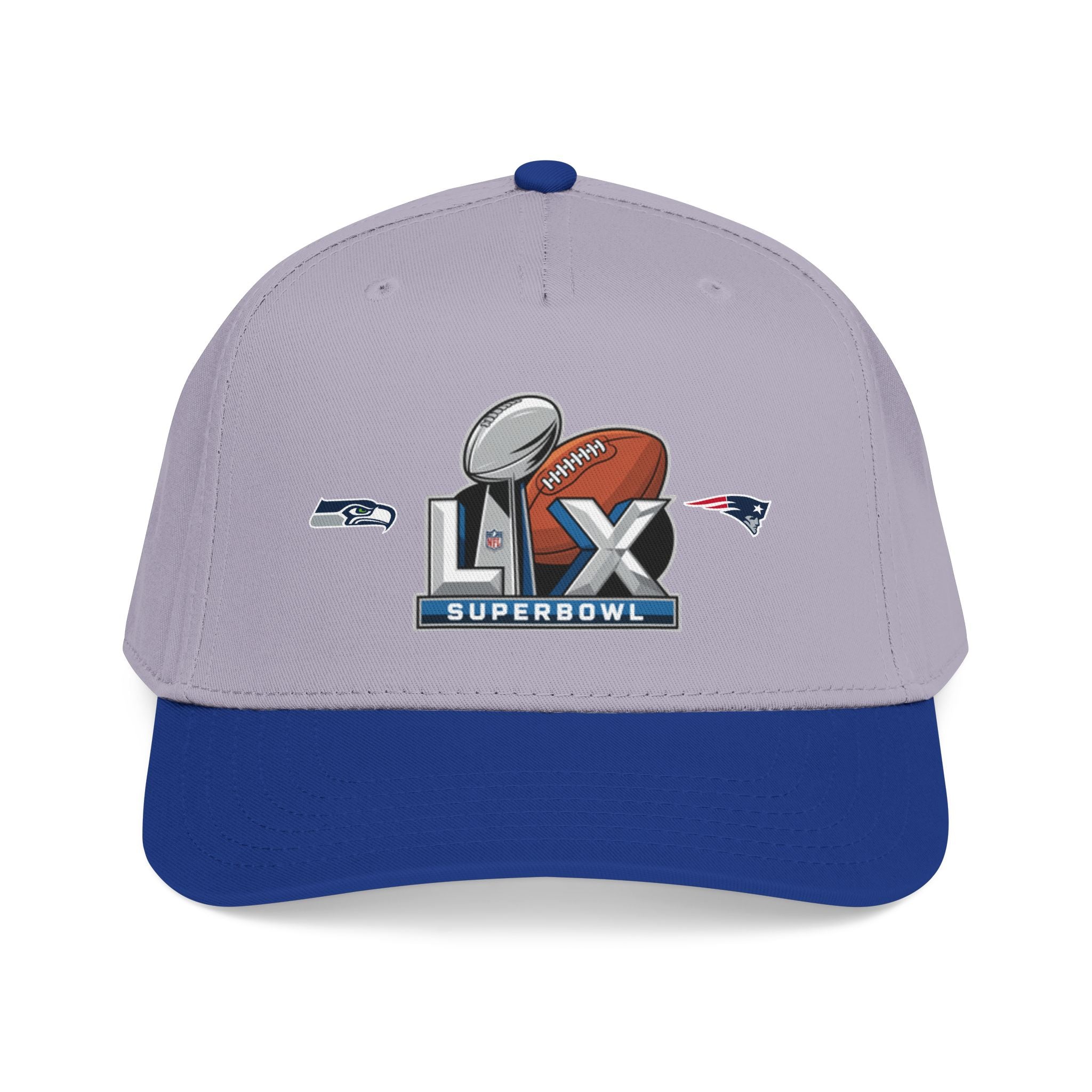 Super Bowl LX Football Logo Mid Profile Baseball Cap | Team Patch