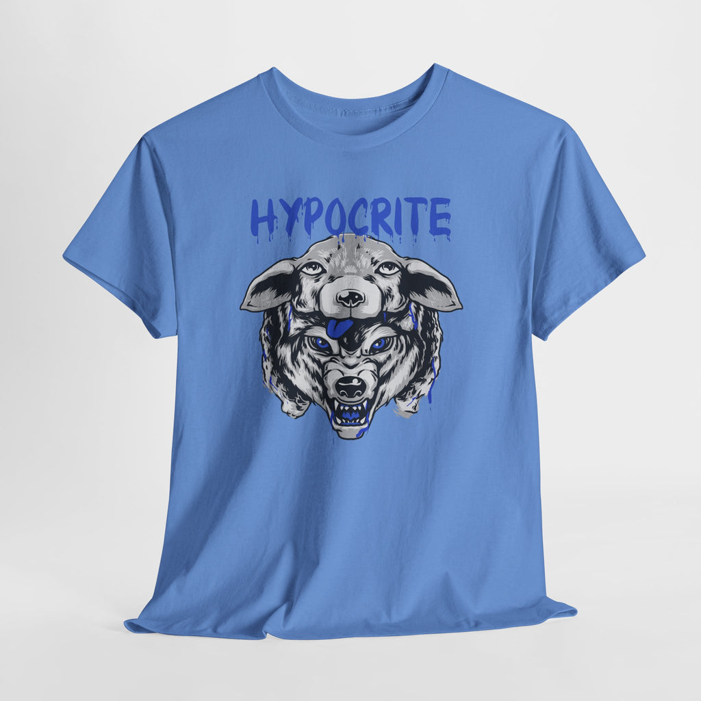 Hypocrite Wolf T-Shirt — Bold Graphic Tee with Dual-Head Wolf Design