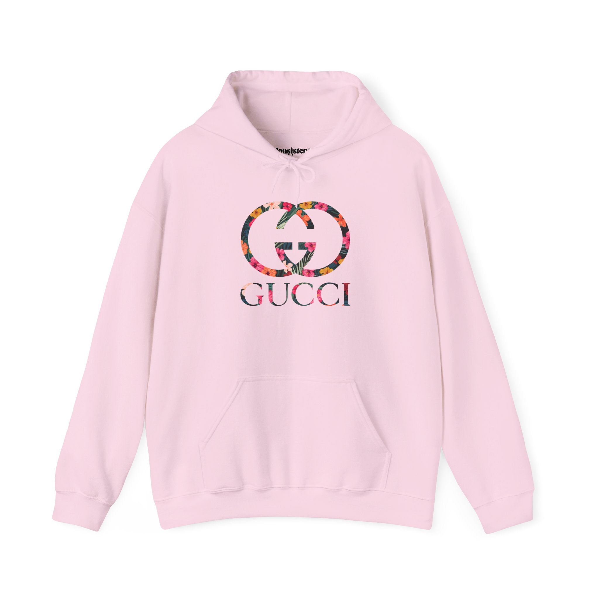 Floral Logo Gucci Hoodie | White Pullover Sweatshirt