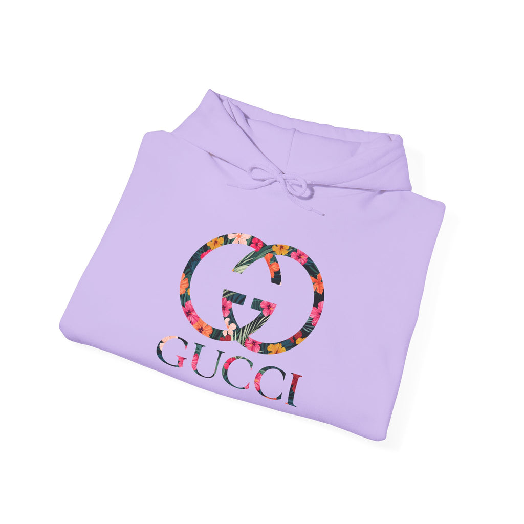 Floral Logo Gucci Hoodie | White Pullover Sweatshirt