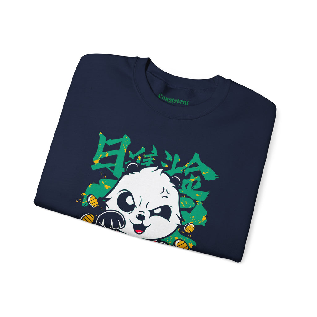 Lucky Panda Crewneck sweatshirt | Maneki Neko inspired design