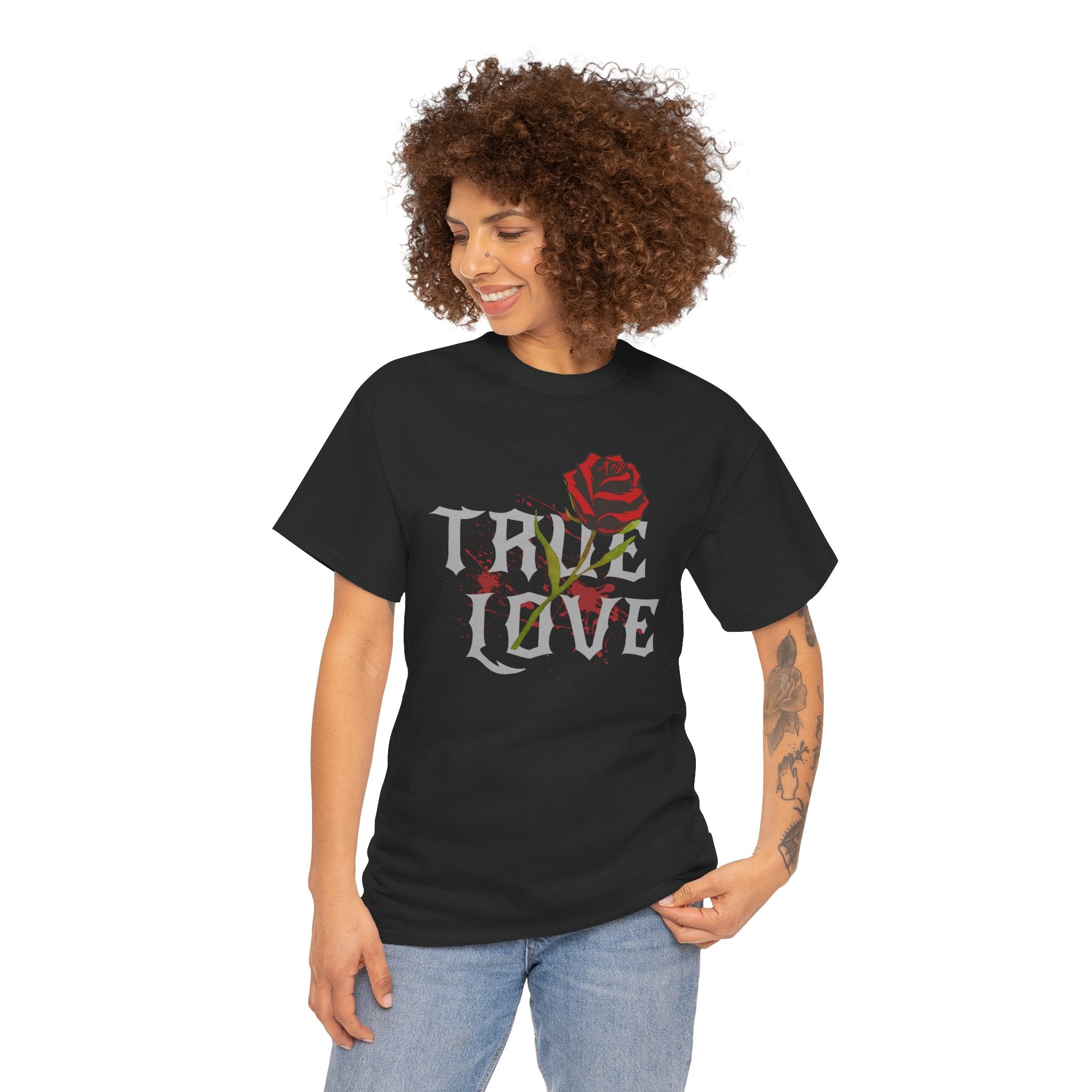 True Love Rose T-Shirt — Gothic Romance Graphic Tee