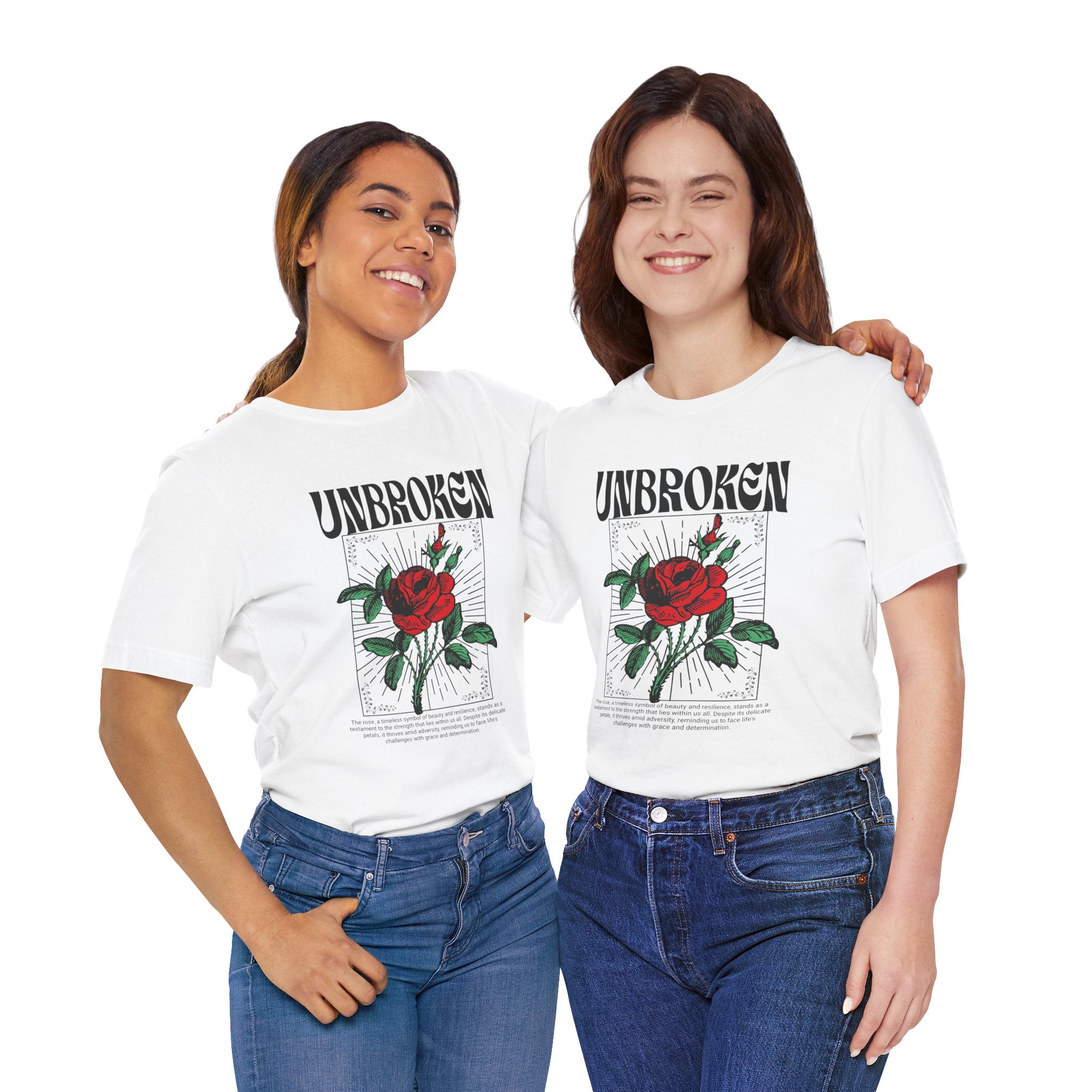 Unbroken Rose T-Shirt — Vintage Red Rose Graphic Tee