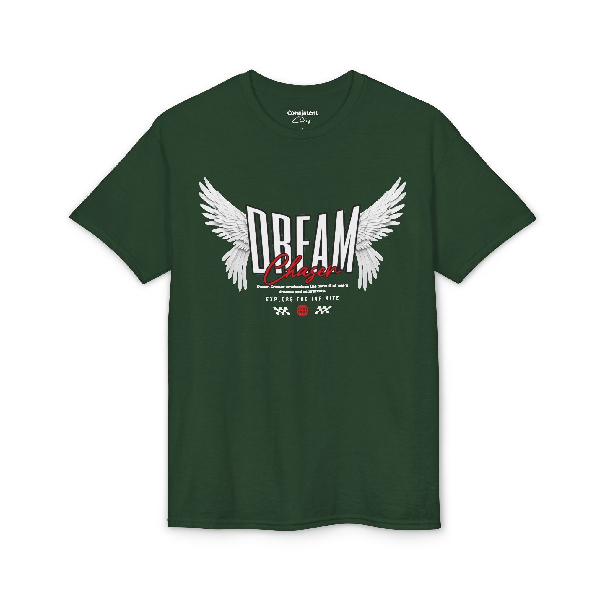 Dream Chaser T-Shirt — Angel Wings Motivational Graphic Tee