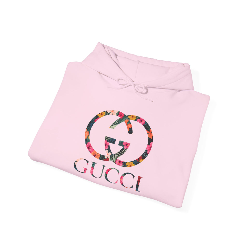 Floral Logo Gucci Hoodie | White Pullover Sweatshirt