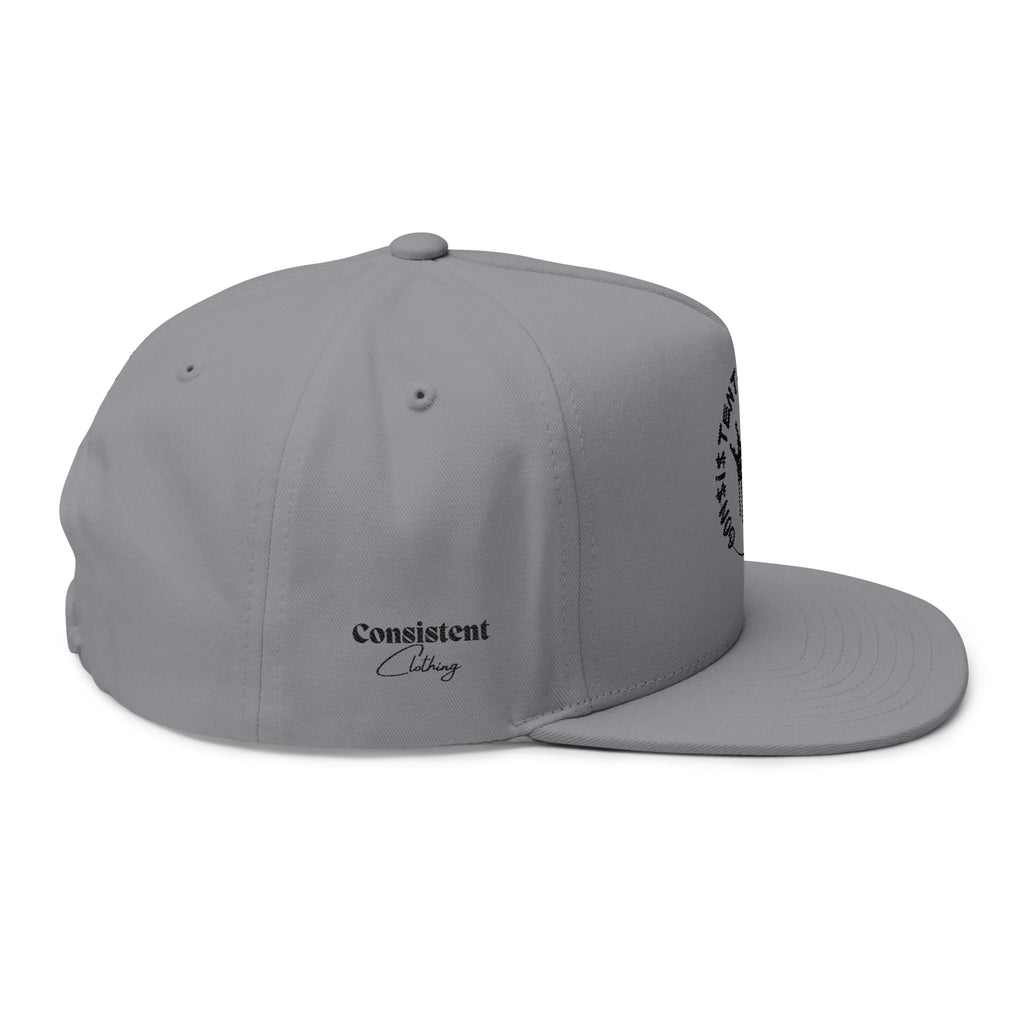 Consistent Clothing Flat Bill Cap - Stylish Embroidered Snapback Hat