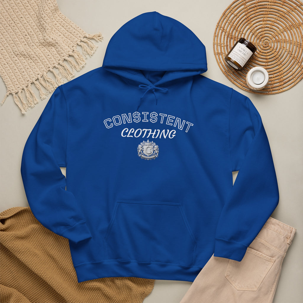 Consistent Clothing Crest Hoodie — Vintage Collegiate Logo Pullover