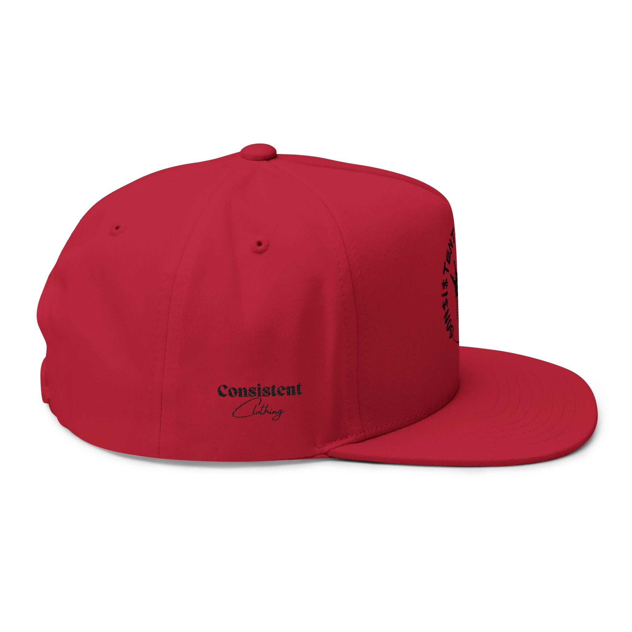 Consistent Clothing Flat Bill Cap - Stylish Embroidered Snapback Hat