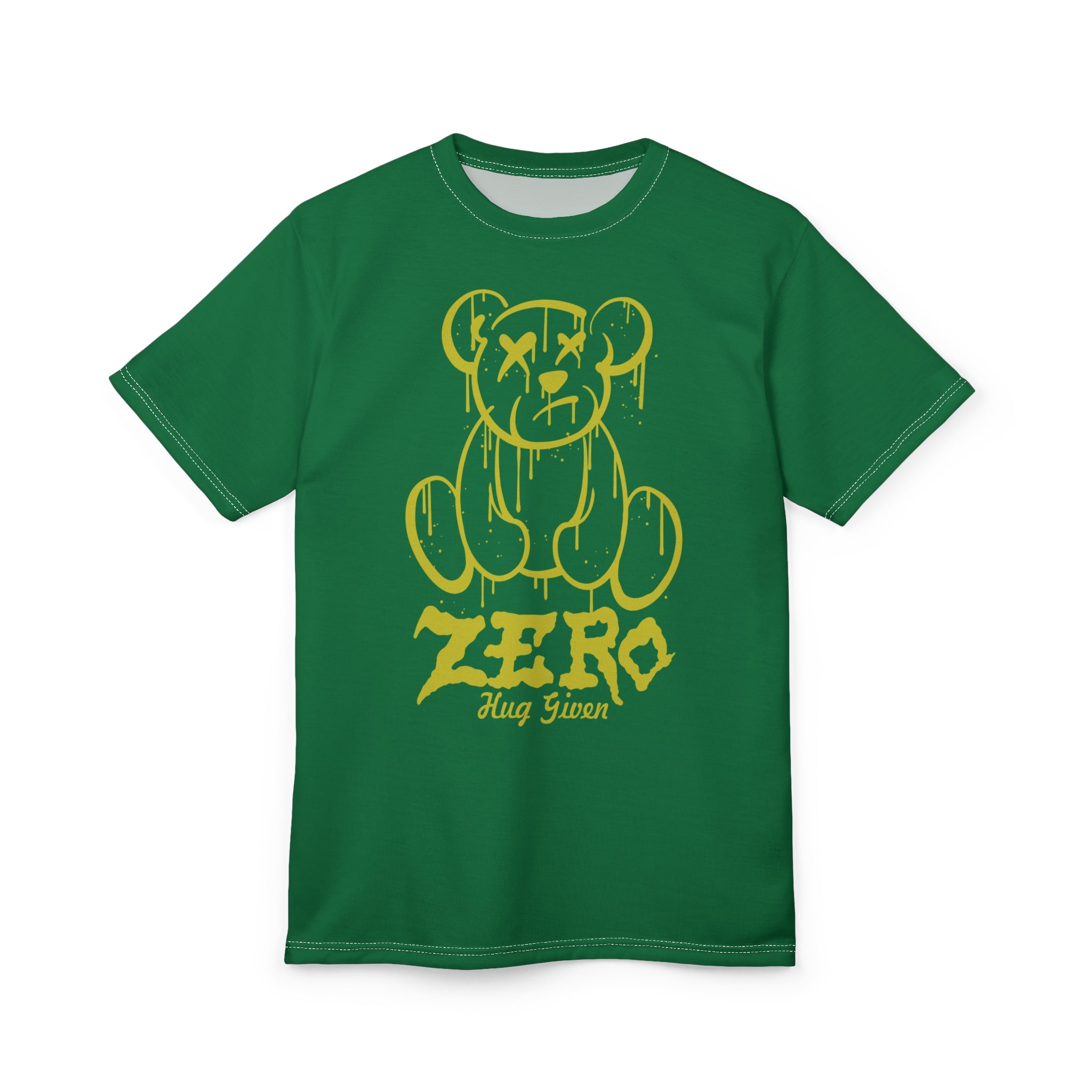 Zero Hug Given Tee — Grunge Drip Bear Graphic T-Shirt