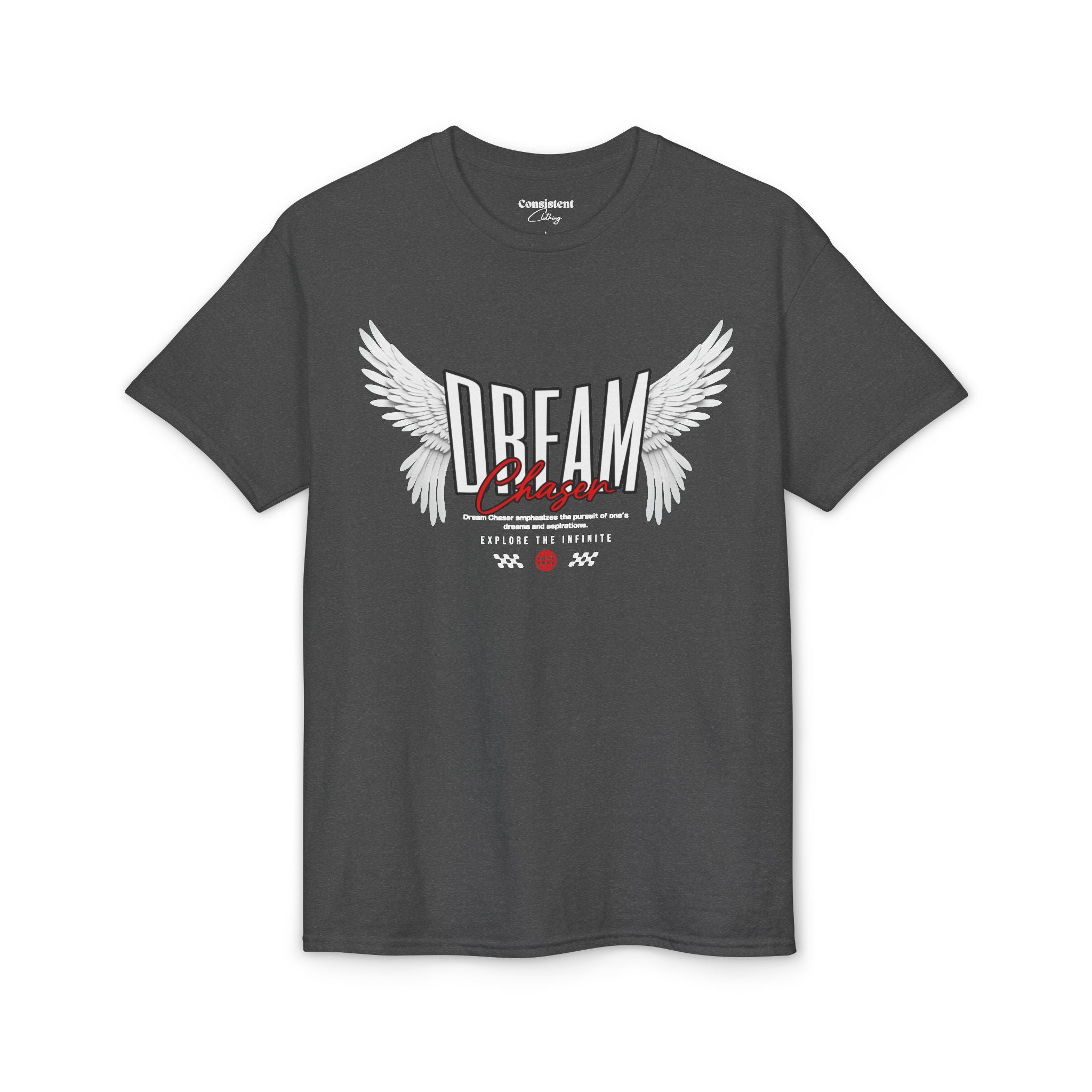 Dream Chaser T-Shirt — Angel Wings Motivational Graphic Tee