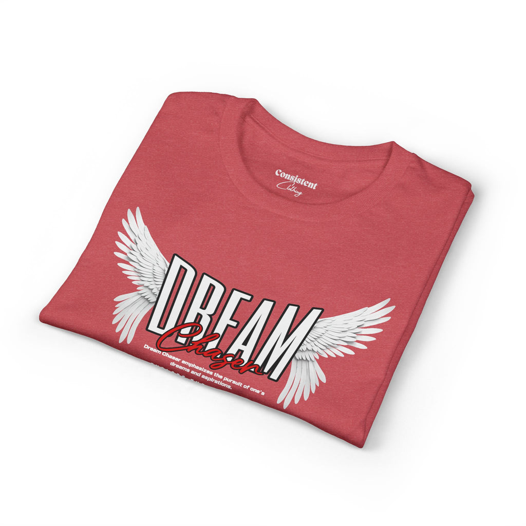Dream Chaser T-Shirt — Angel Wings Motivational Graphic Tee