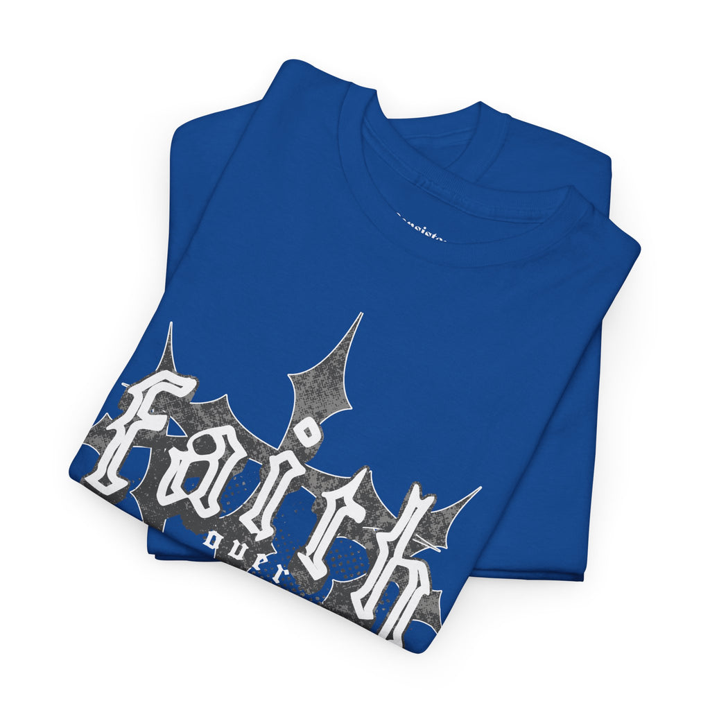 Faith Over Fear Graphic Tee — Dark Metal Band Style Shirt