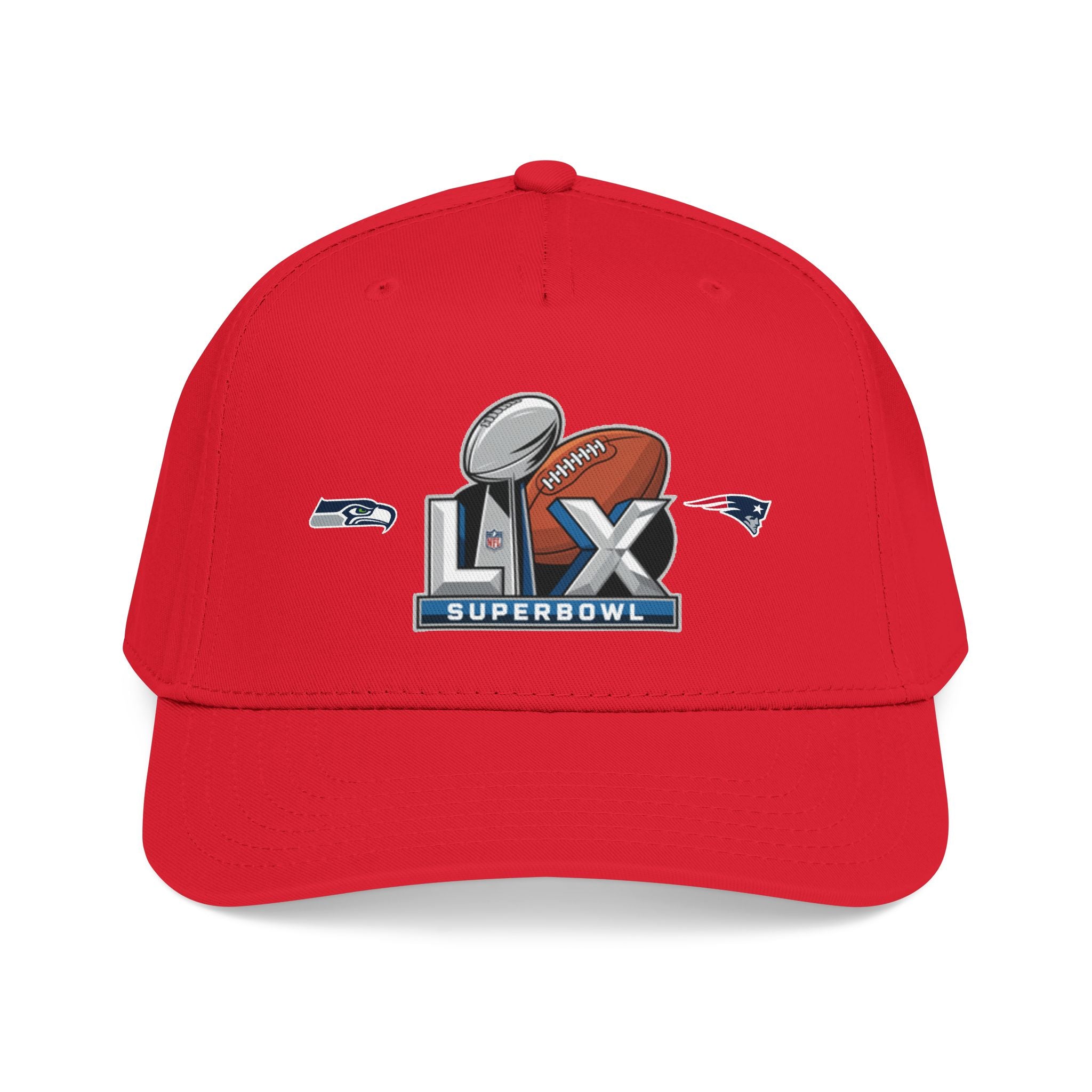 Super Bowl LX Football Logo Mid Profile Baseball Cap | Team Patch