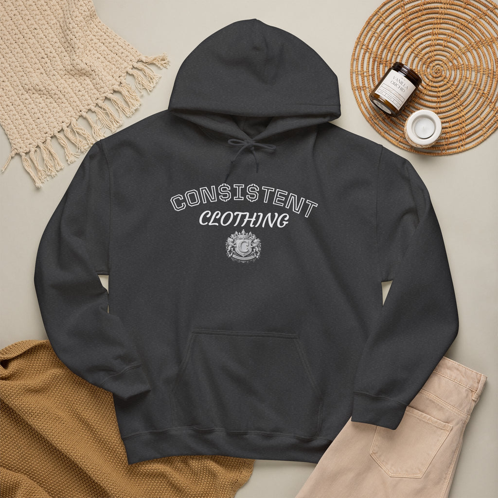 Consistent Clothing Crest Hoodie — Vintage Collegiate Logo Pullover